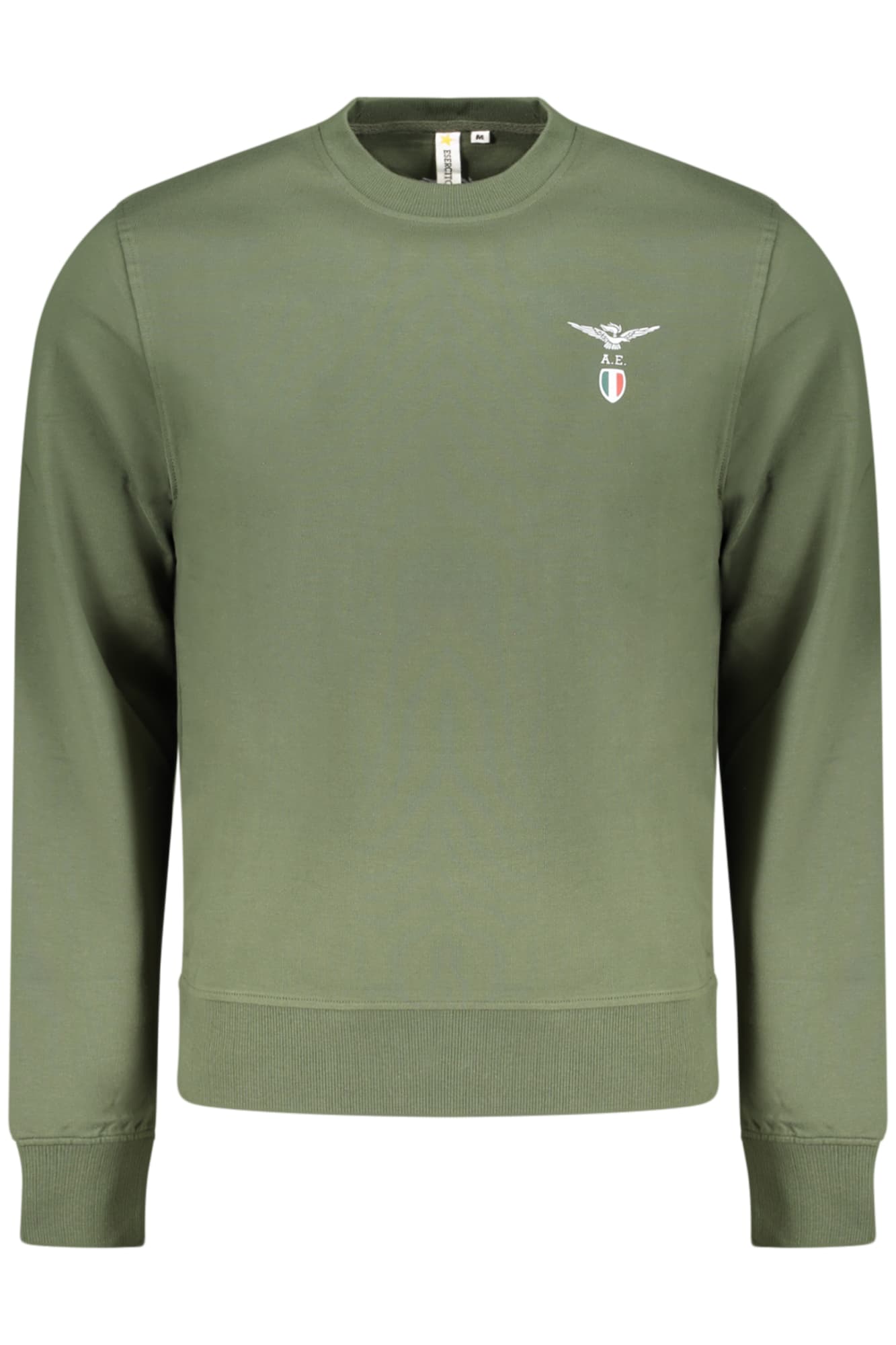 ACCADEMIA MILITARE FELPA SENZA ZIP UOMO VERDE - Immagine 1
