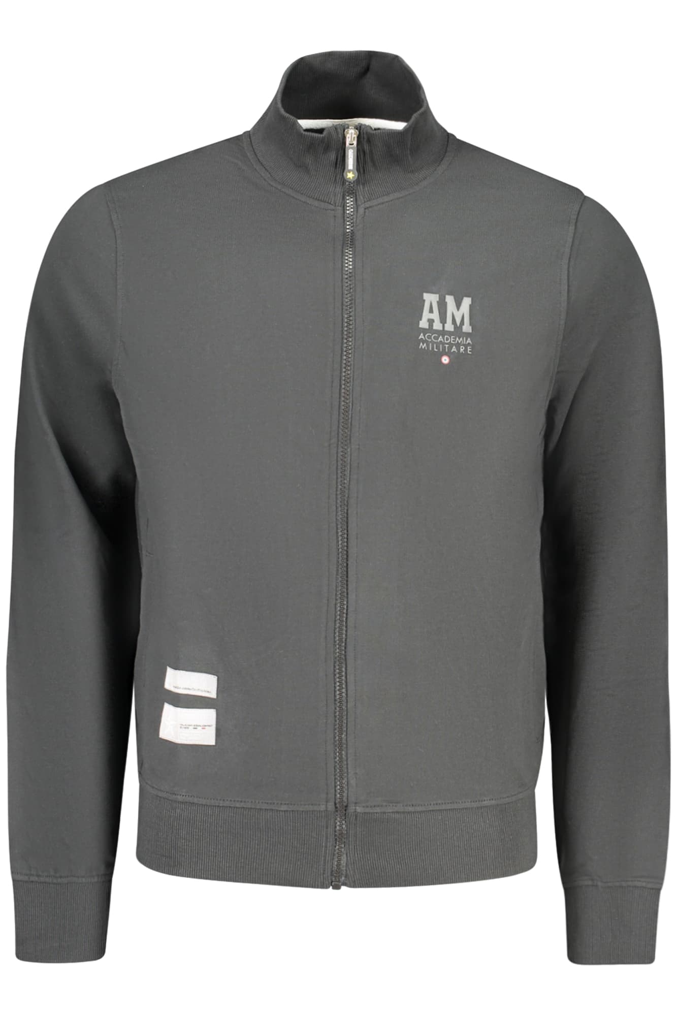 ACCADEMIA MILITARE FELPA CON ZIP UOMO NERO - Immagine 1