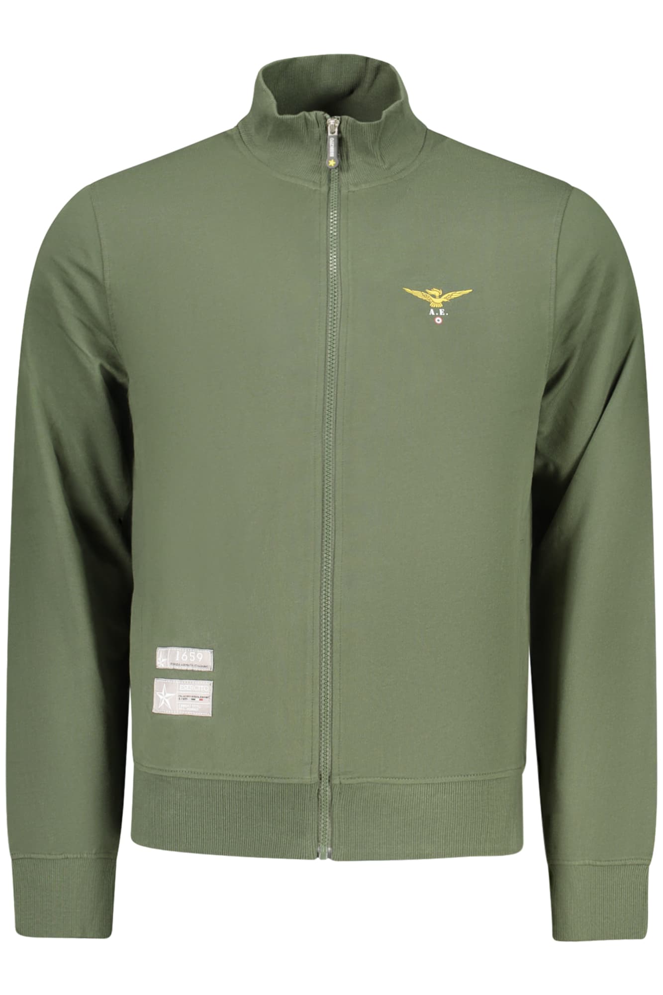 ACCADEMIA MILITARE FELPA CON ZIP UOMO VERDE - Immagine principale