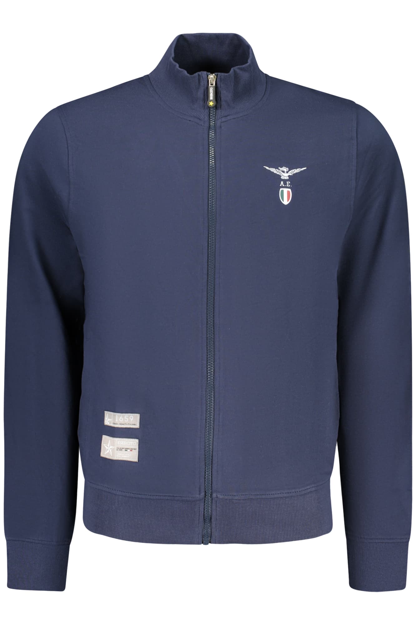 ACCADEMIA MILITARE FELPA CON ZIP UOMO BLU - Immagine principale