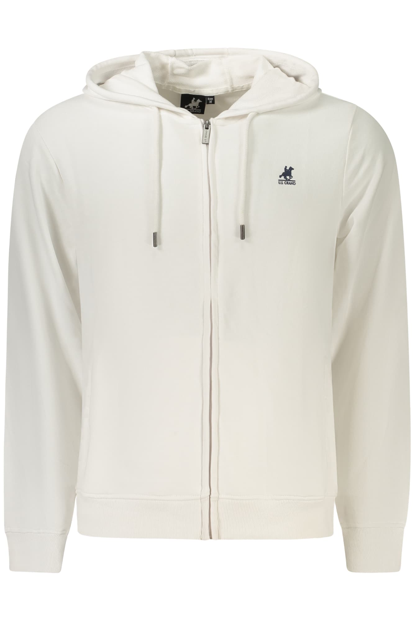 U.S. GRAND FELPA CON ZIP UOMO BIANCO - Immagine 1