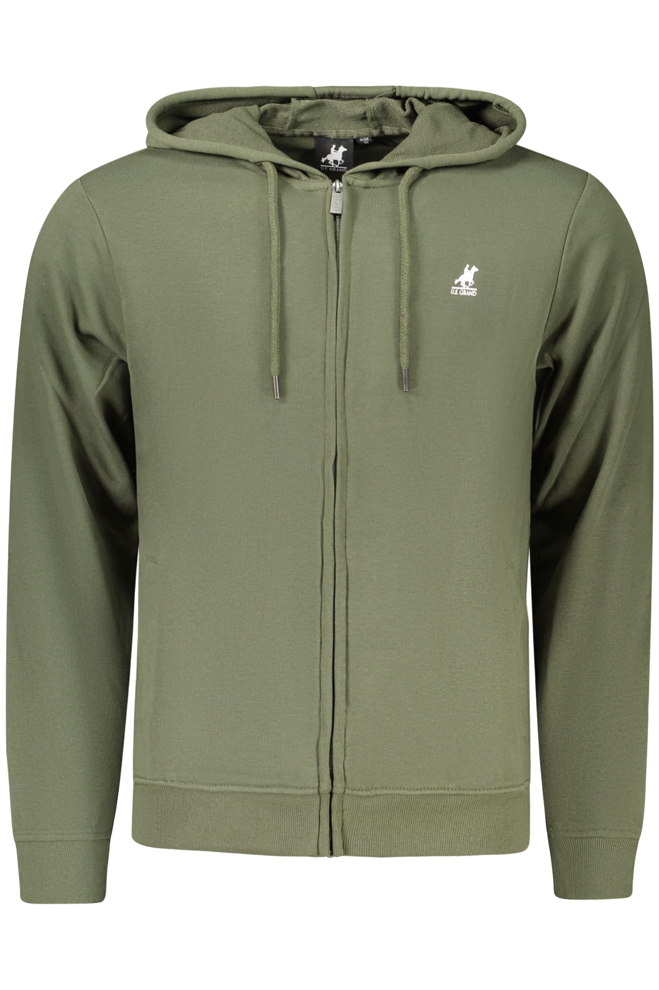 U.S. GRAND FELPA CON ZIP UOMO VERDE - Immagine 1