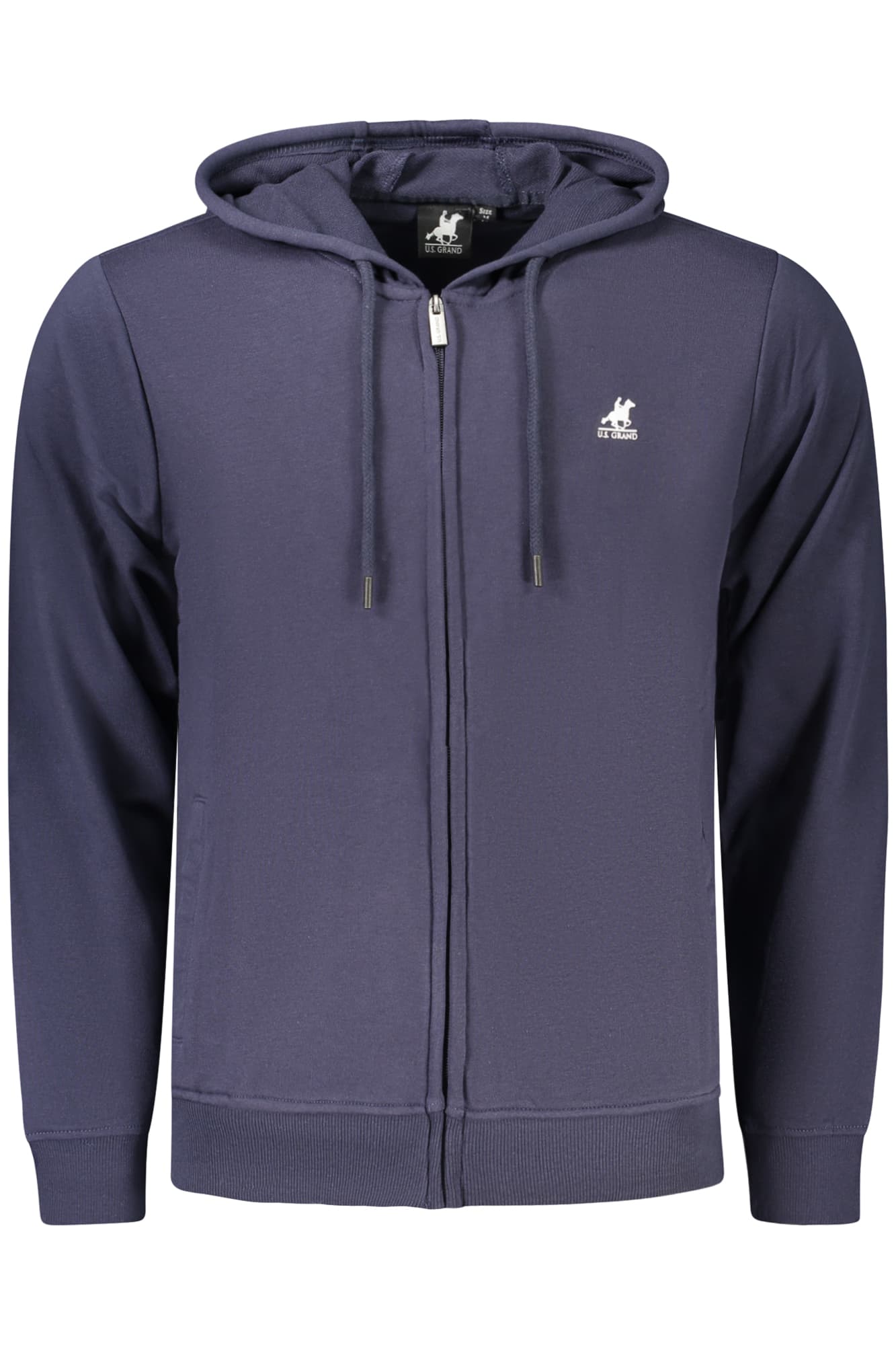 U.S. GRAND FELPA CON ZIP UOMO BLU - Immagine 1