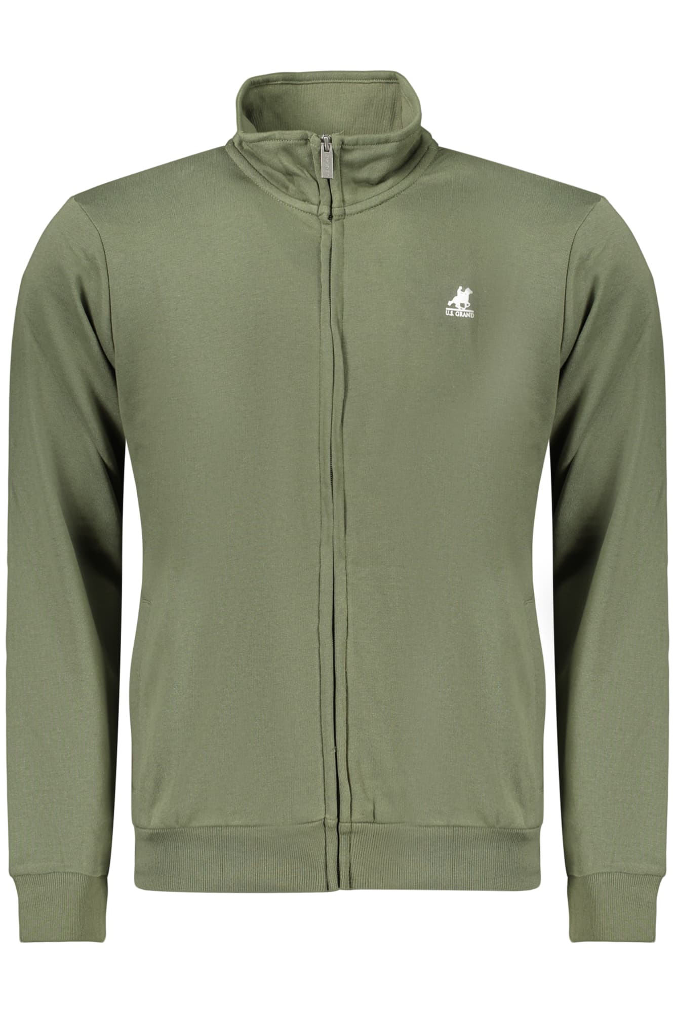 U.S. GRAND FELPA CON ZIP UOMO VERDE - Immagine 1