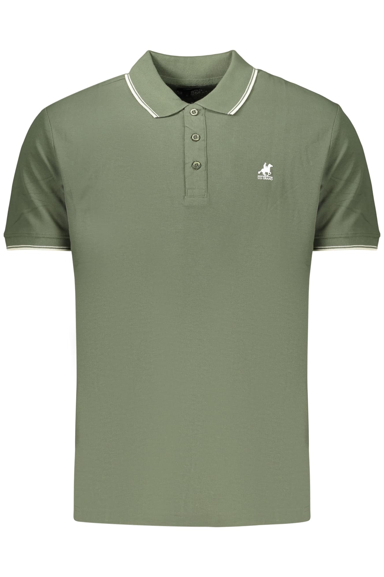 U.S. GRAND POLO MANICHE CORTE UOMO VERDE - Immagine 1