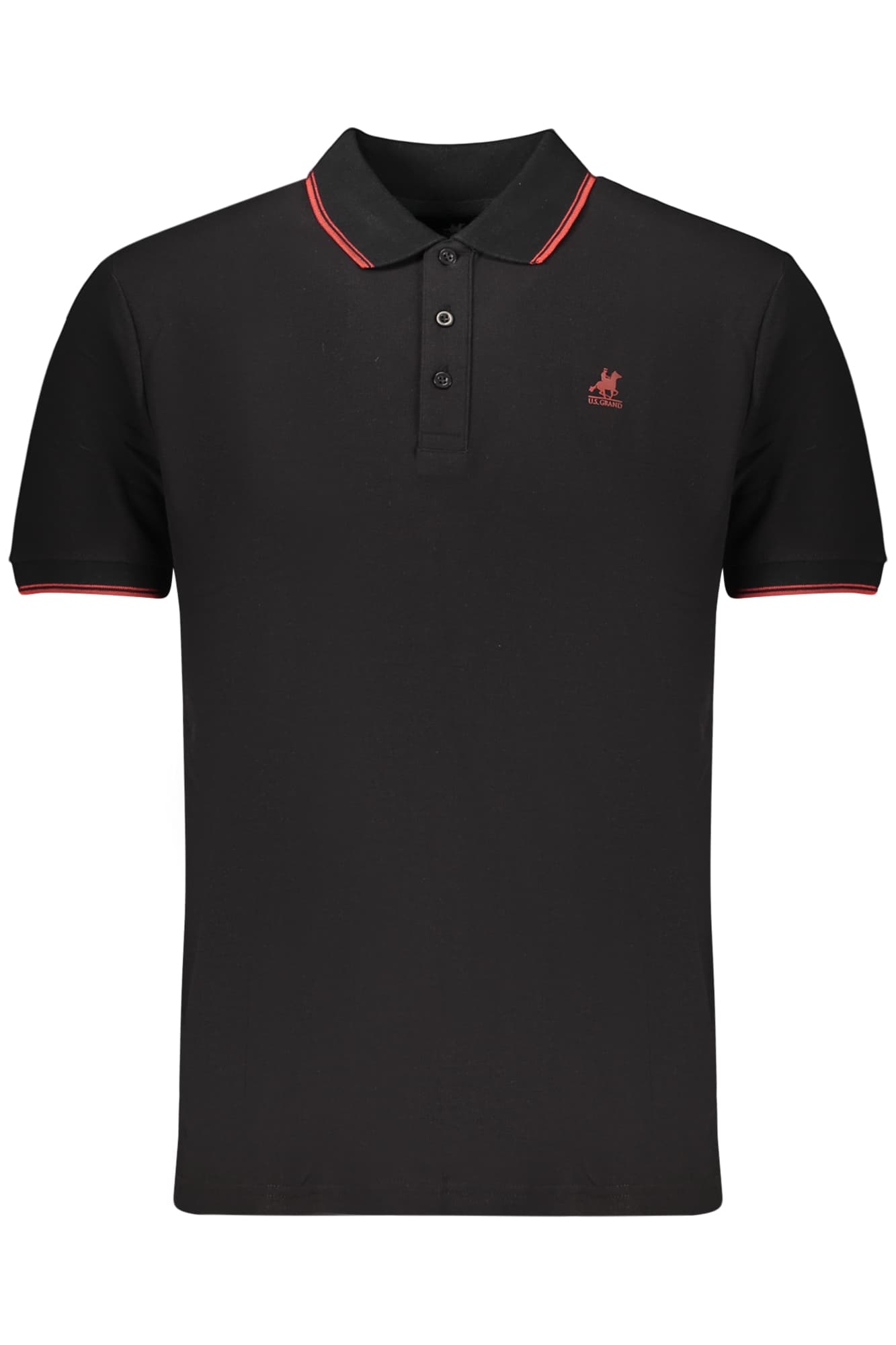 U.S. GRAND POLO MANICHE CORTE UOMO NERO - Immagine 1