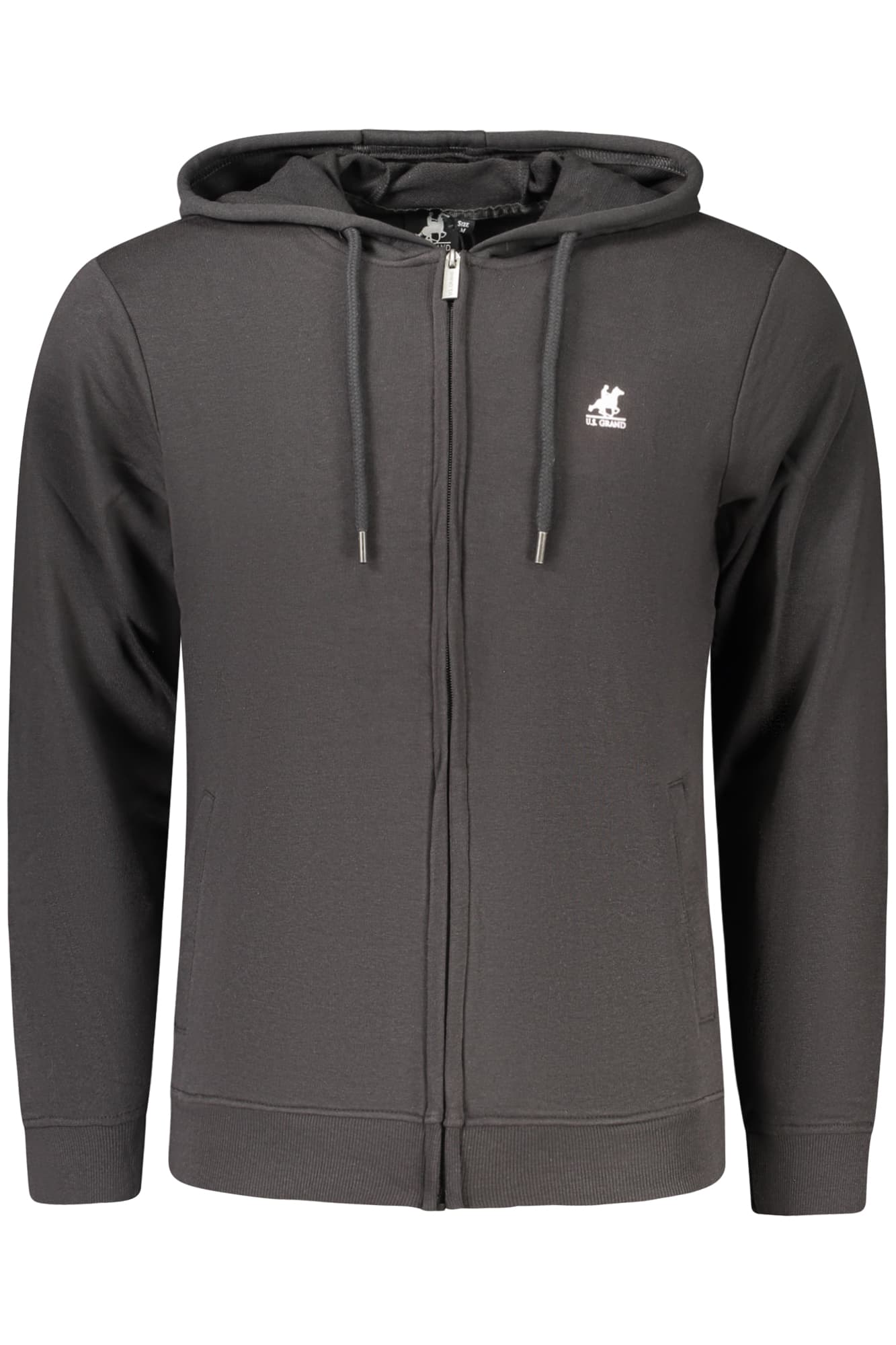 U.S. GRAND FELPA CON ZIP UOMO NERO - Immagine principale