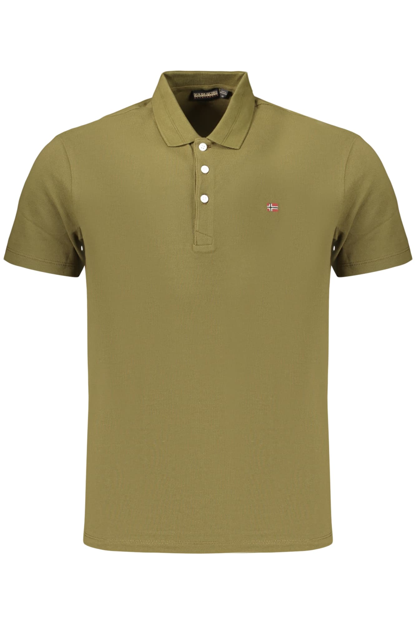 NAPAPIJRI POLO MANICHE CORTE UOMO VERDE