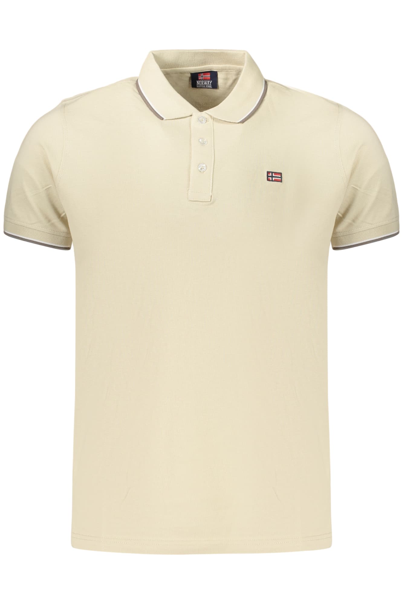 NORWAY 1963 POLO MANICHE CORTE UOMO BEIGE - Immagine 1