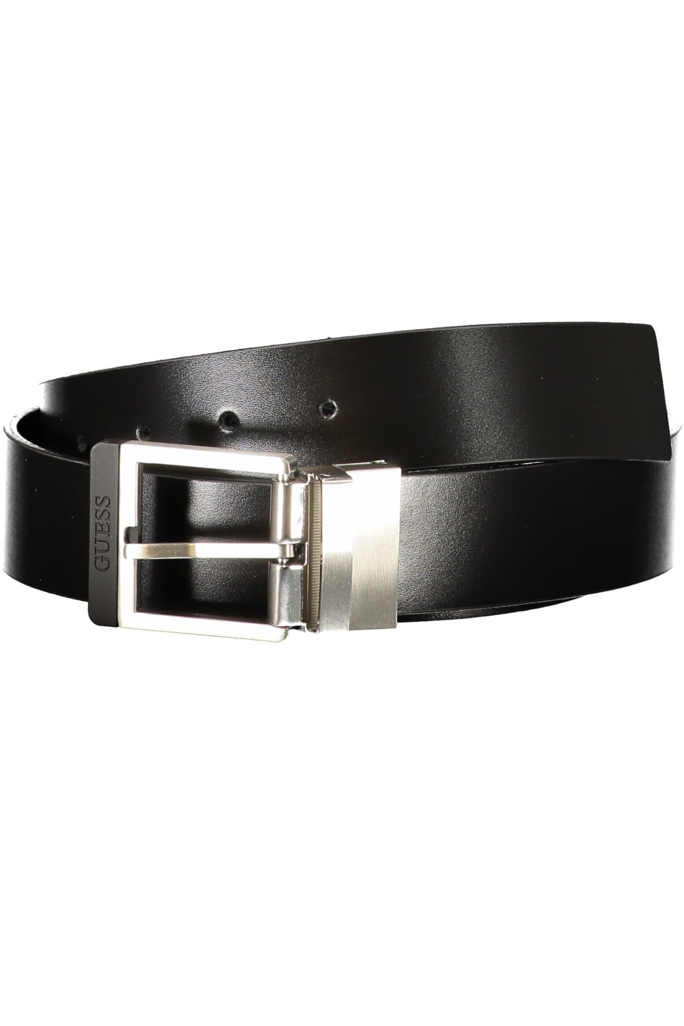 GUESS JEANS CINTURA IN PELLE UOMO NERO