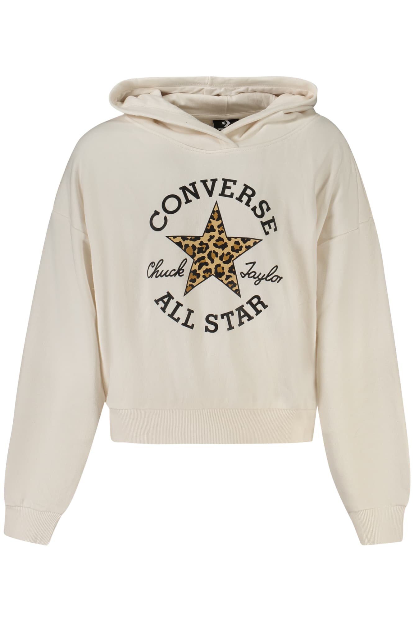 CONVERSE FELPA SENZA ZIP BAMBINA BIANCO - Immagine 1