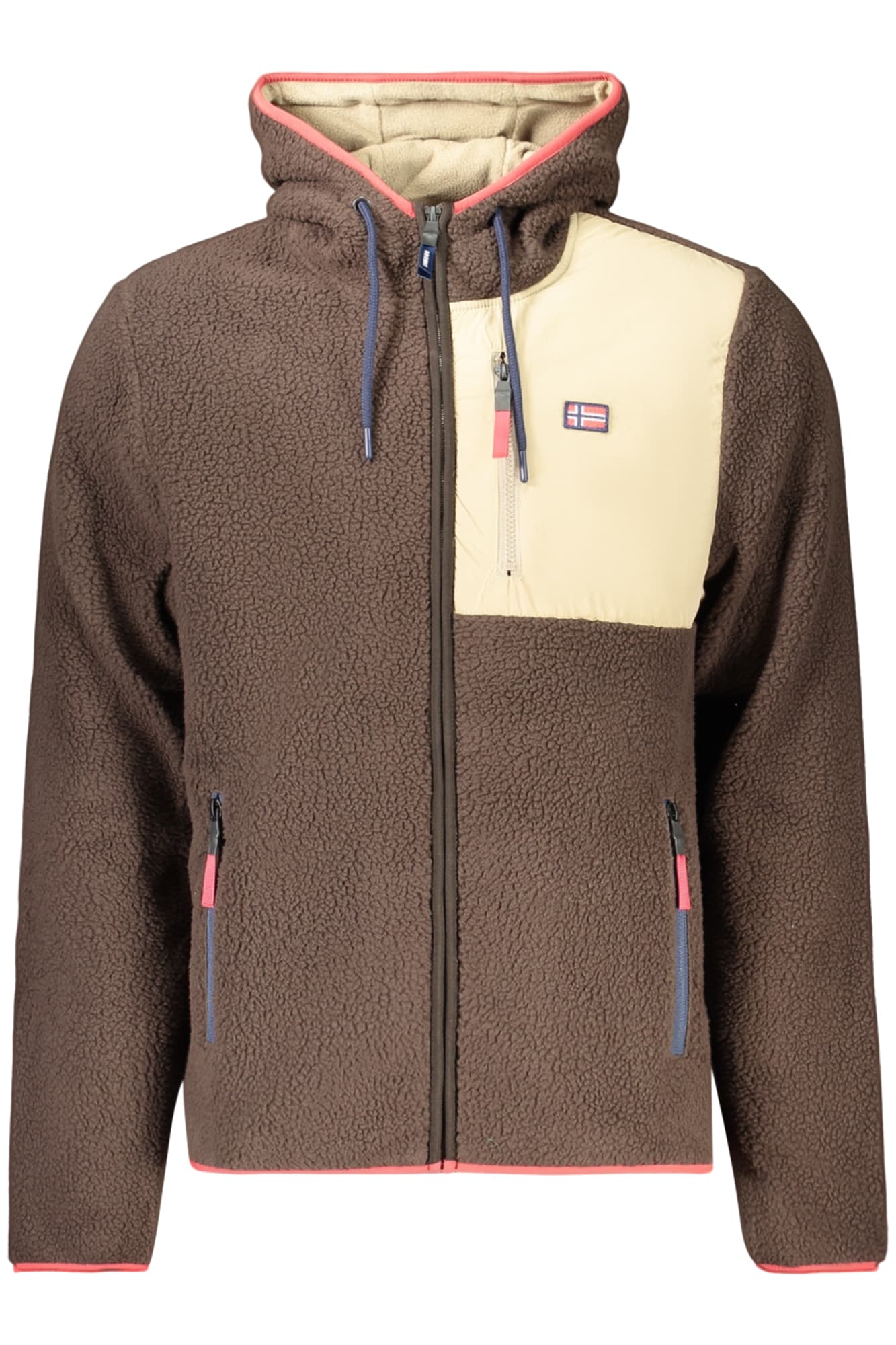 NORWAY 1963 FELPA CON ZIP UOMO MARRONE - Immagine 1