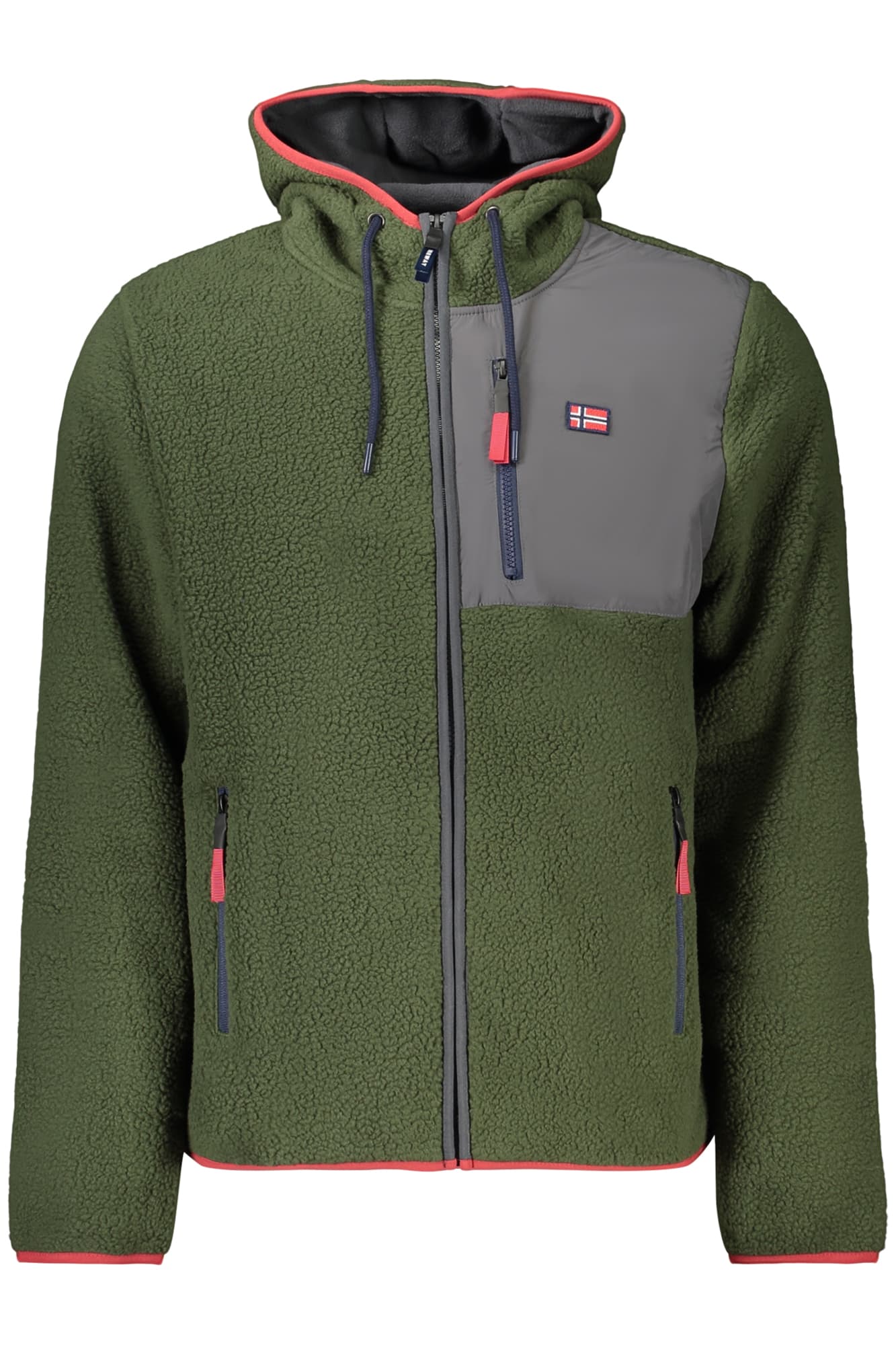 NORWAY 1963 FELPA CON ZIP UOMO VERDE - Immagine 1
