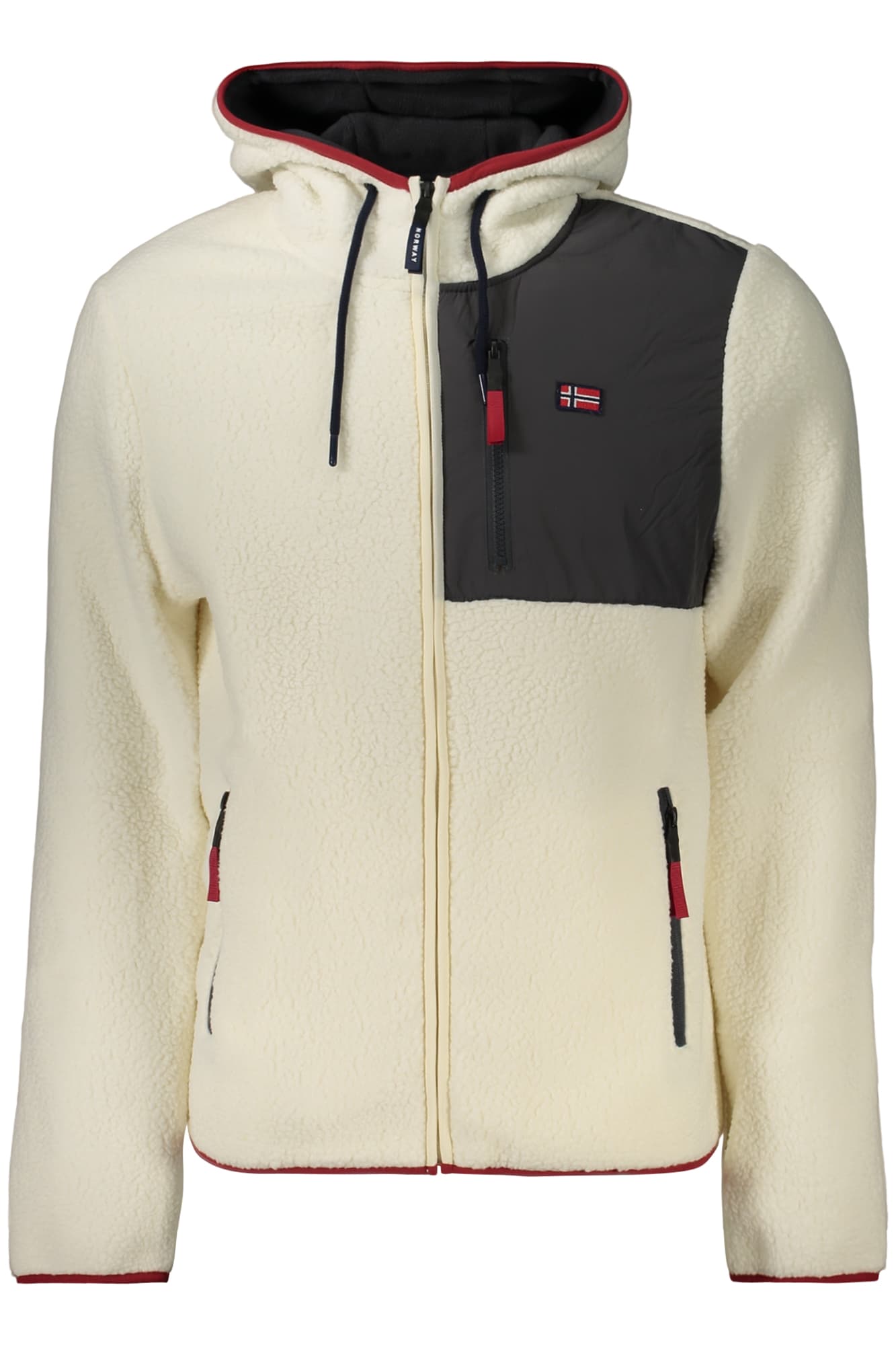 NORWAY 1963 FELPA CON ZIP UOMO BIANCO - Immagine 1