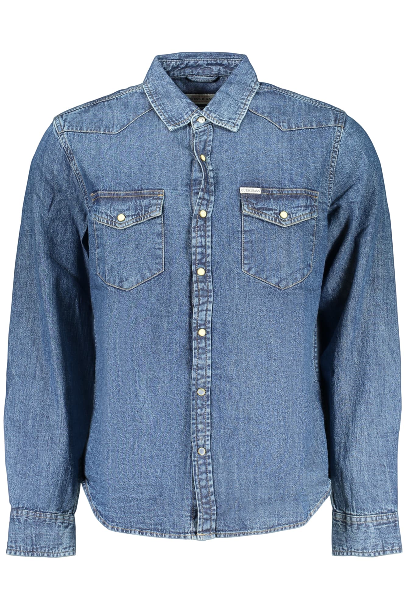 GUESS JEANS CAMICIA MANICHE LUNGHE UOMO BLU - Immagine 1