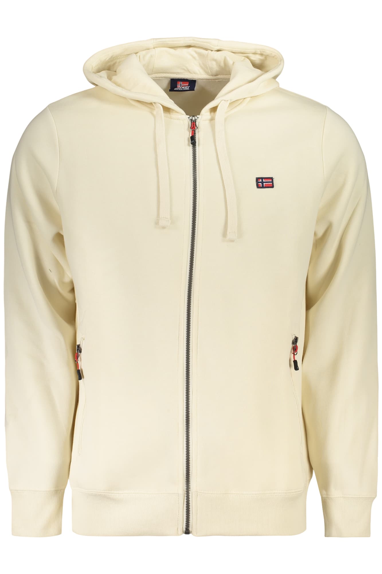 NORWAY 1963 FELPA CON ZIP UOMO BIANCO - Immagine 1