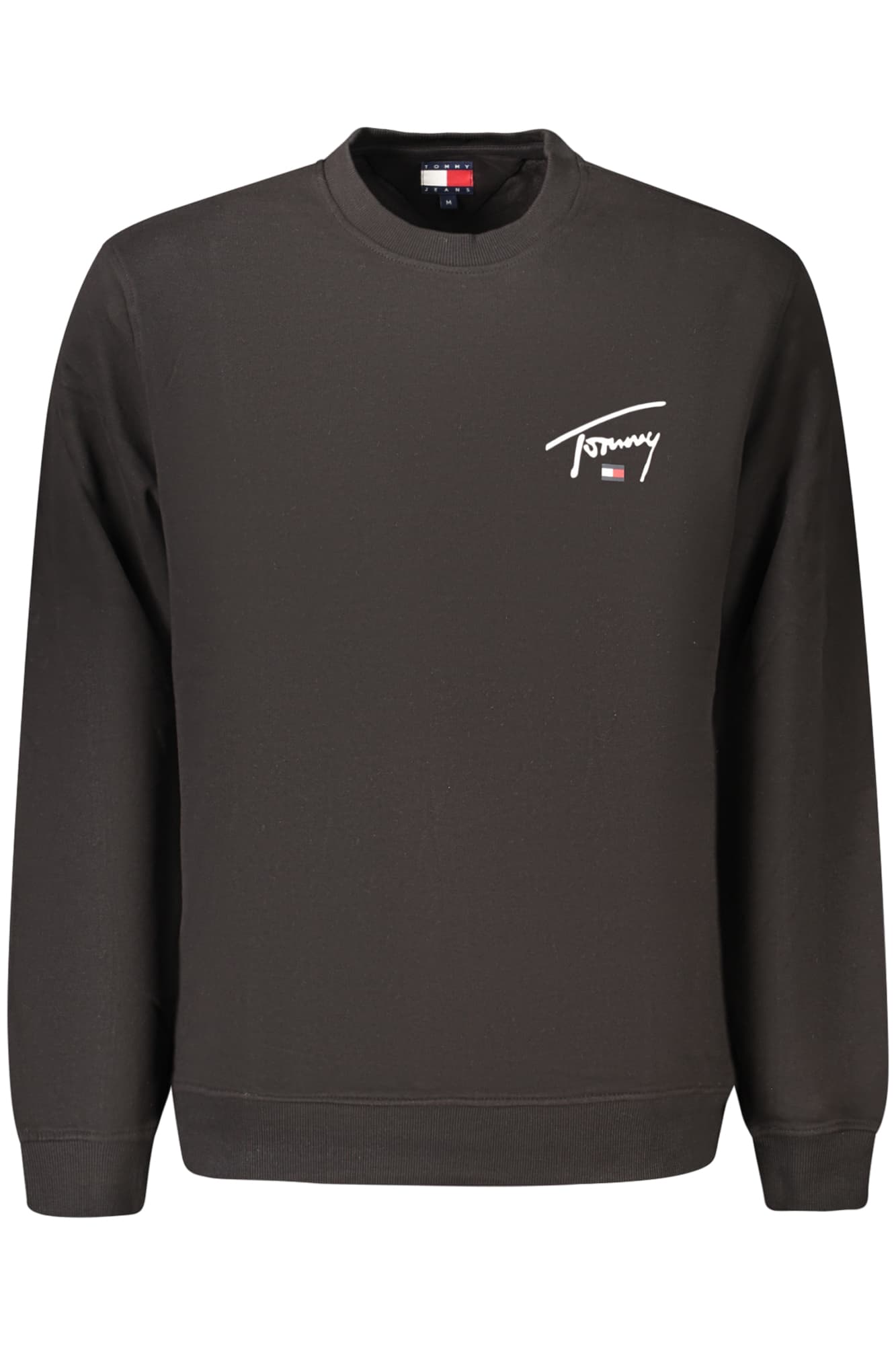 TOMMY HILFIGER FELPA SENZA ZIP UOMO NERO - Immagine 1