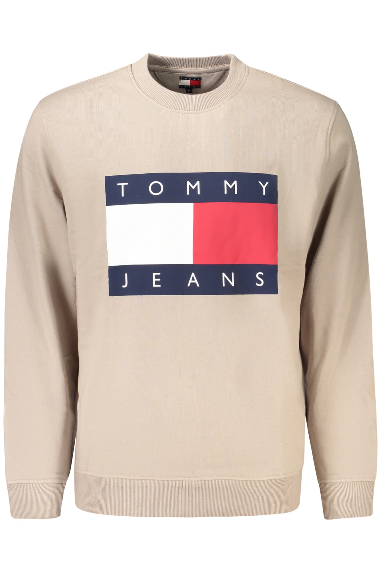 TOMMY HILFIGER FELPA SENZA ZIP UOMO BEIGE - Immagine 1
