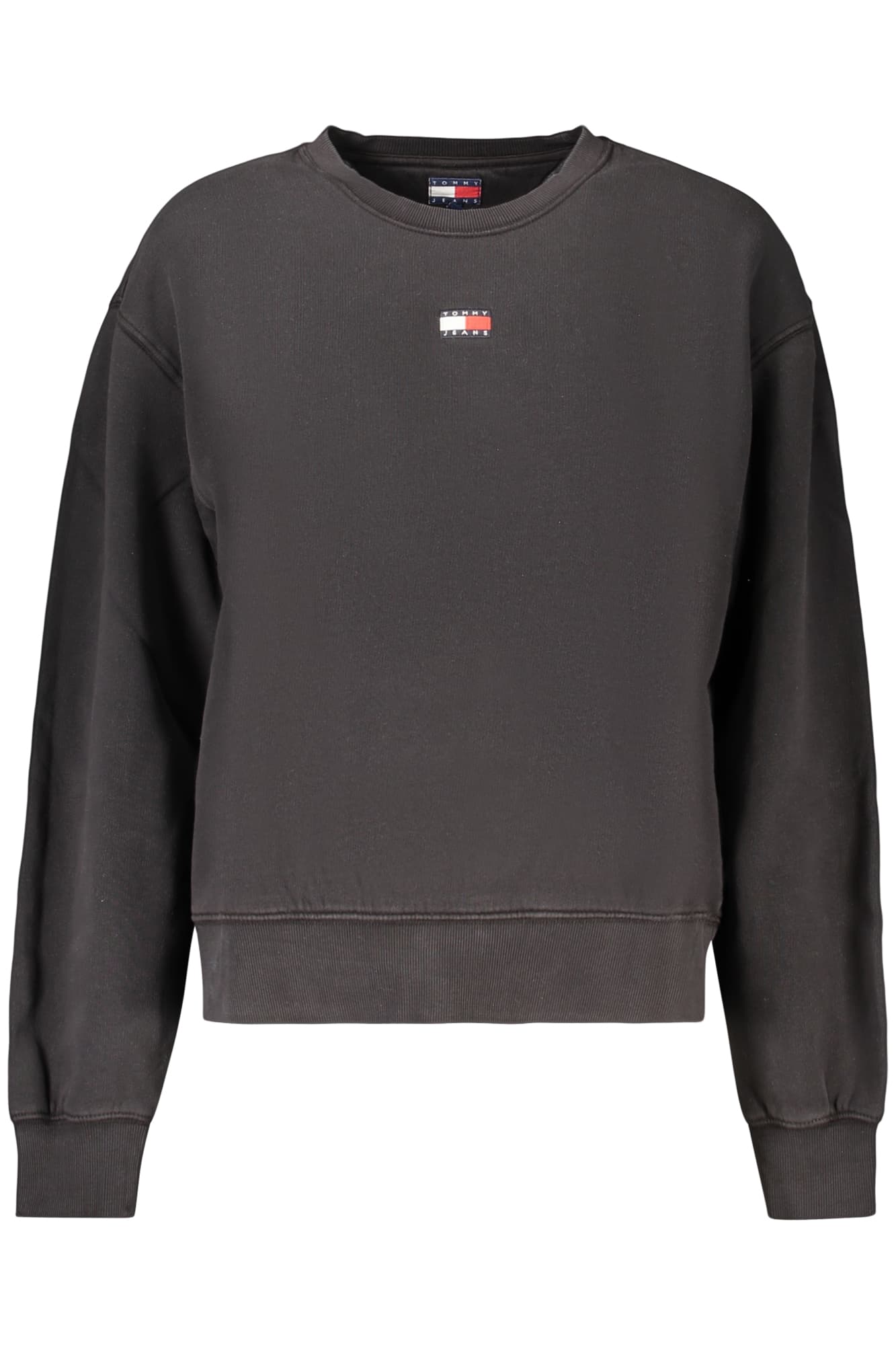 TOMMY HILFIGER FELPA SENZA ZIP DONNA NERO - Immagine 1