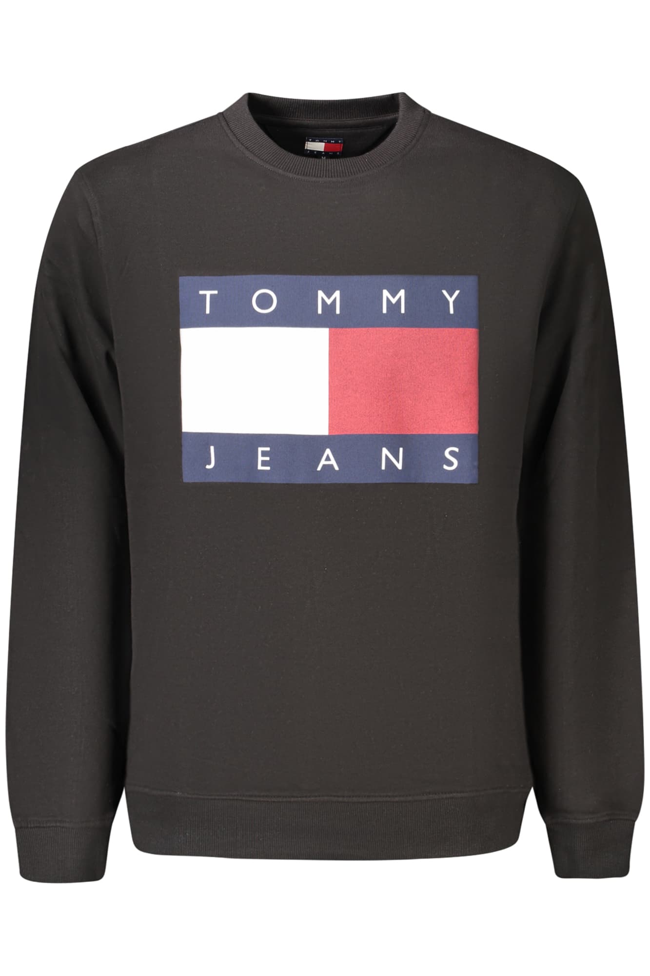 TOMMY HILFIGER FELPA SENZA ZIP UOMO NERO - Immagine 1