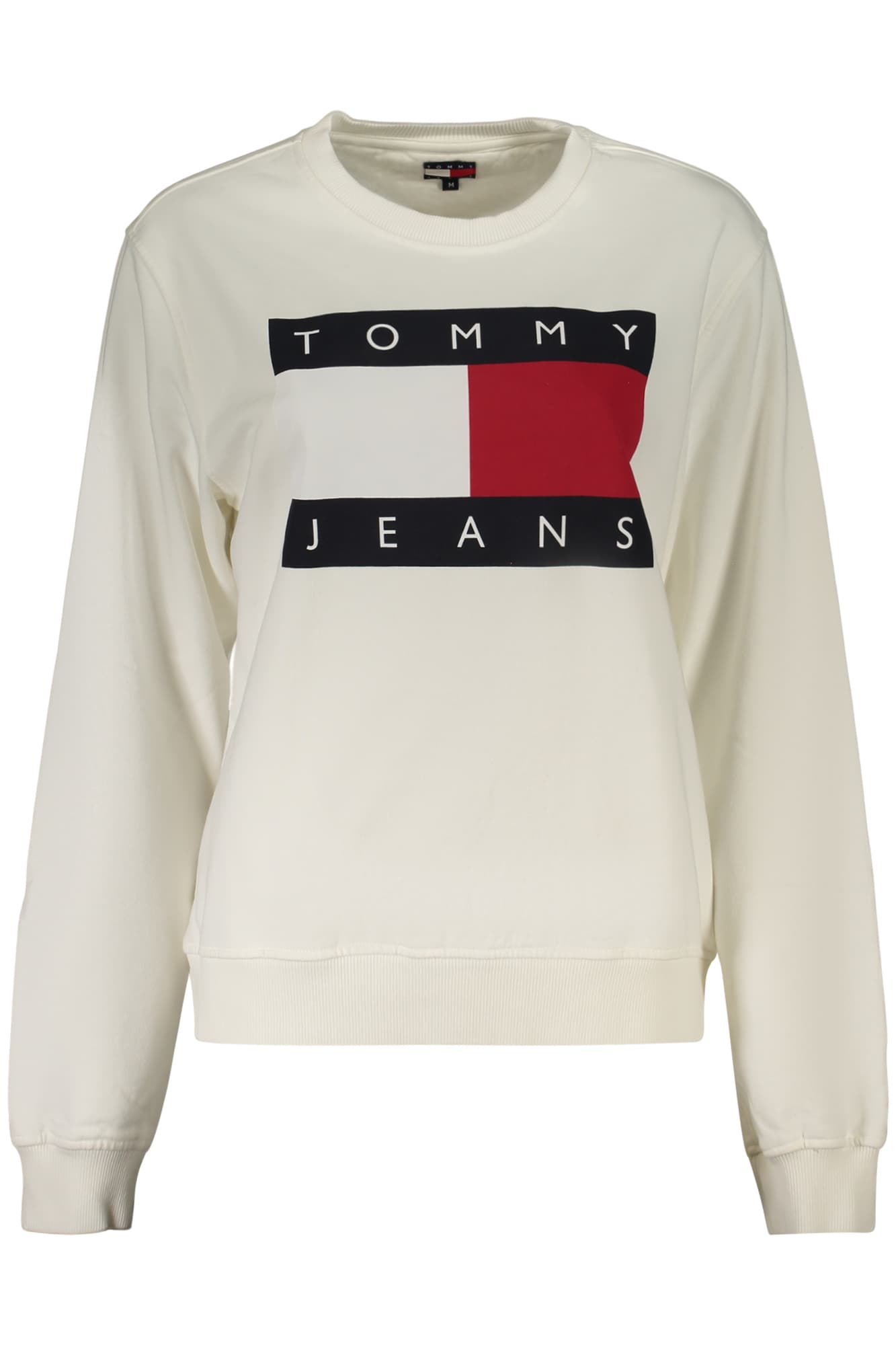 TOMMY HILFIGER FELPA SENZA ZIP DONNA BIANCO - Immagine 1
