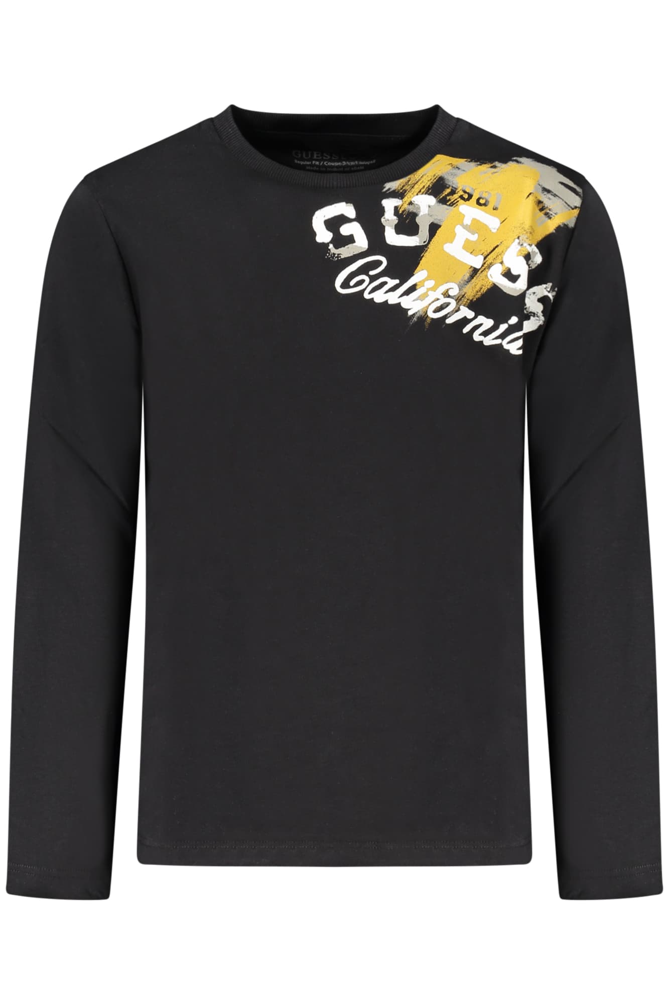 GUESS JEANS T-SHIRT MANICHE LUNGHE BAMBINO NERO - Immagine 1