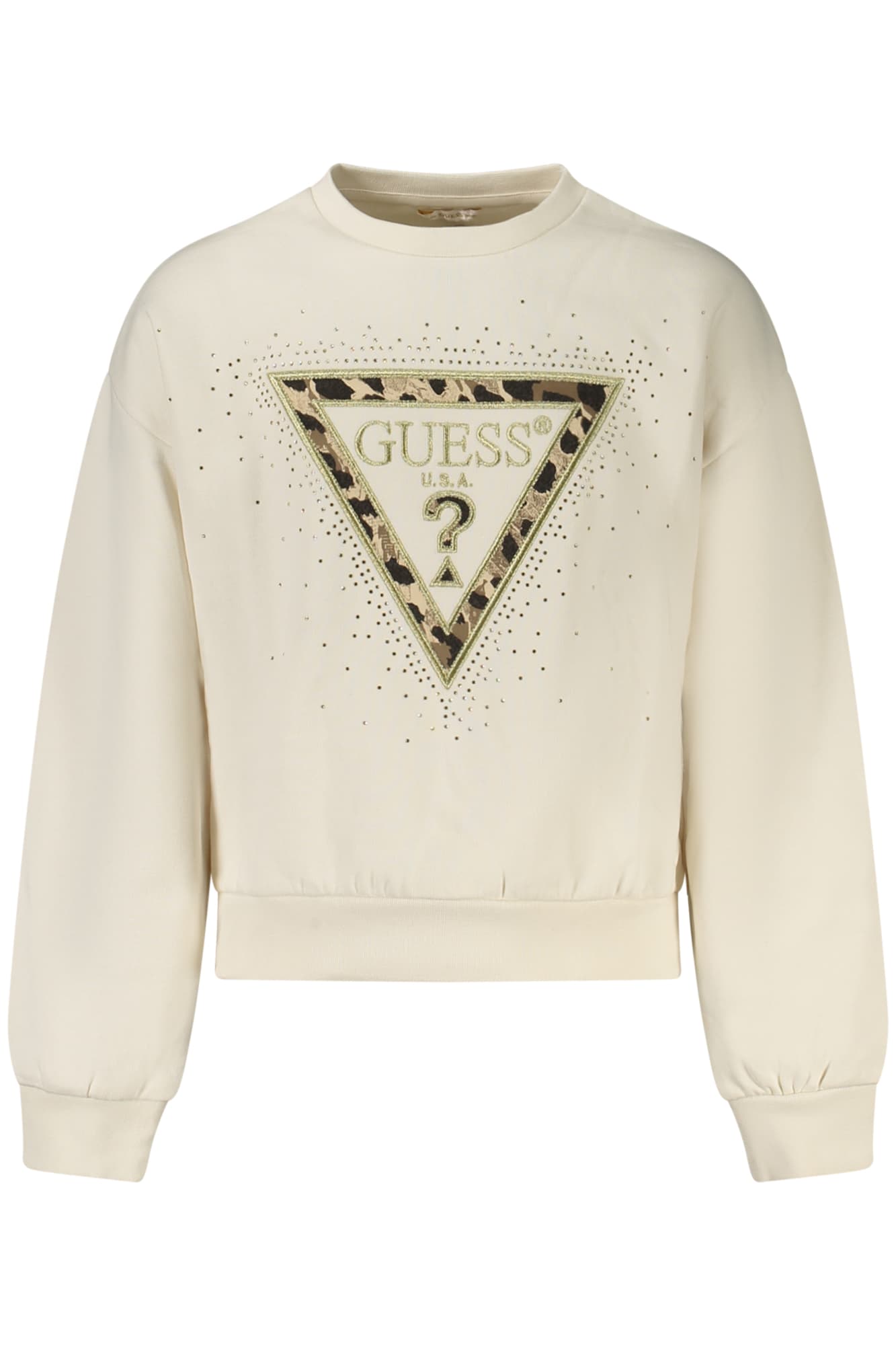 GUESS JEANS FELPA SENZA ZIP BAMBINA BIANCO - Immagine 1