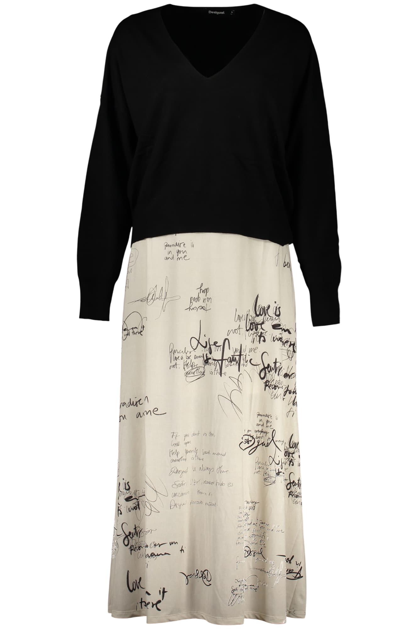 DESIGUAL ABITO LUNGO DONNA BIANCO - Miniatura 3