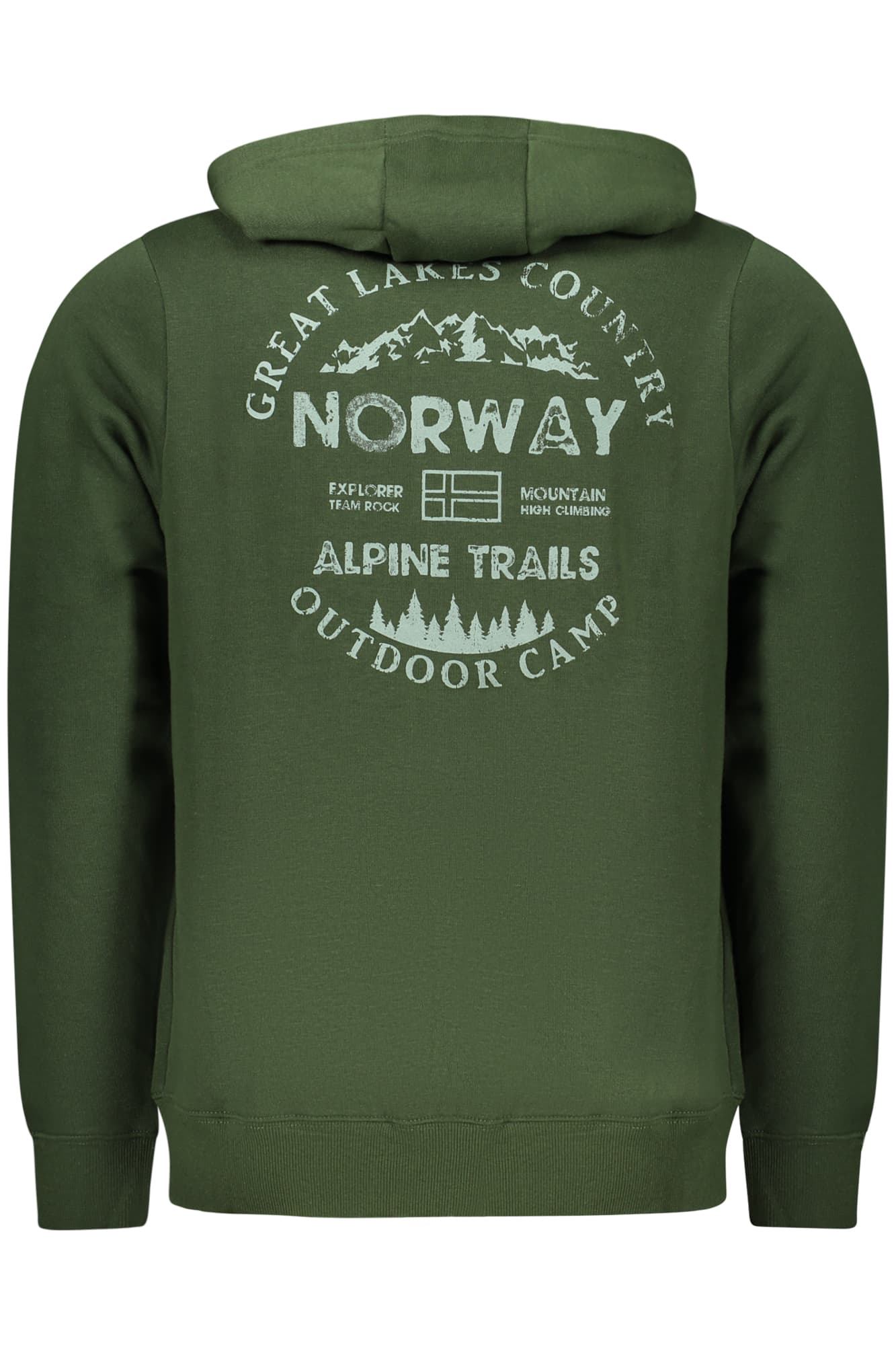 NORWAY 1963 FELPA CON ZIP UOMO VERDE - Miniatura 2