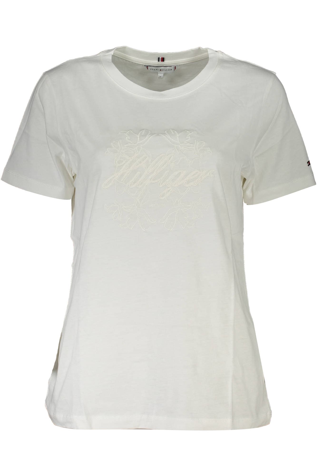 TOMMY HILFIGER T-SHIRT MANICHE CORTE DONNA BIANCO - Immagine 1