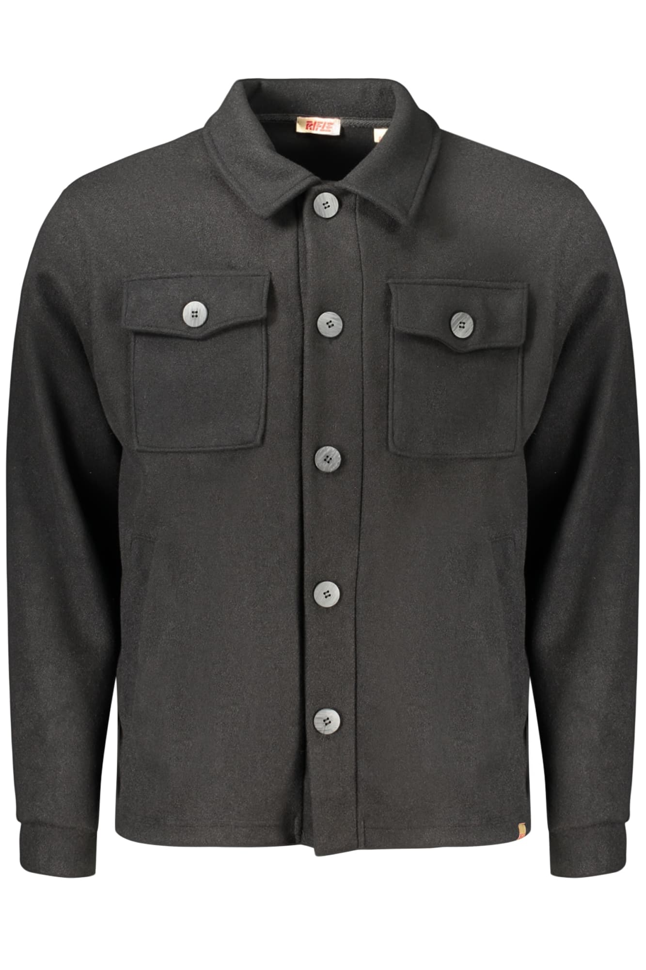 RIFLE CAMICIA MANICHE LUNGHE UOMO NERO - Immagine 1