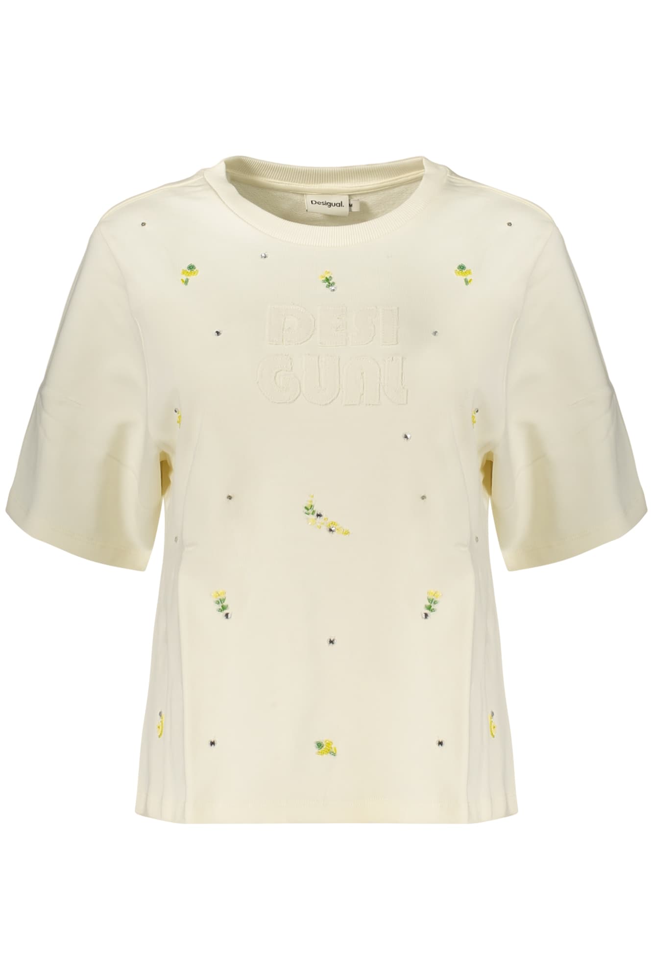 DESIGUAL FELPA SENZA ZIP DONNA BIANCO - Immagine 1