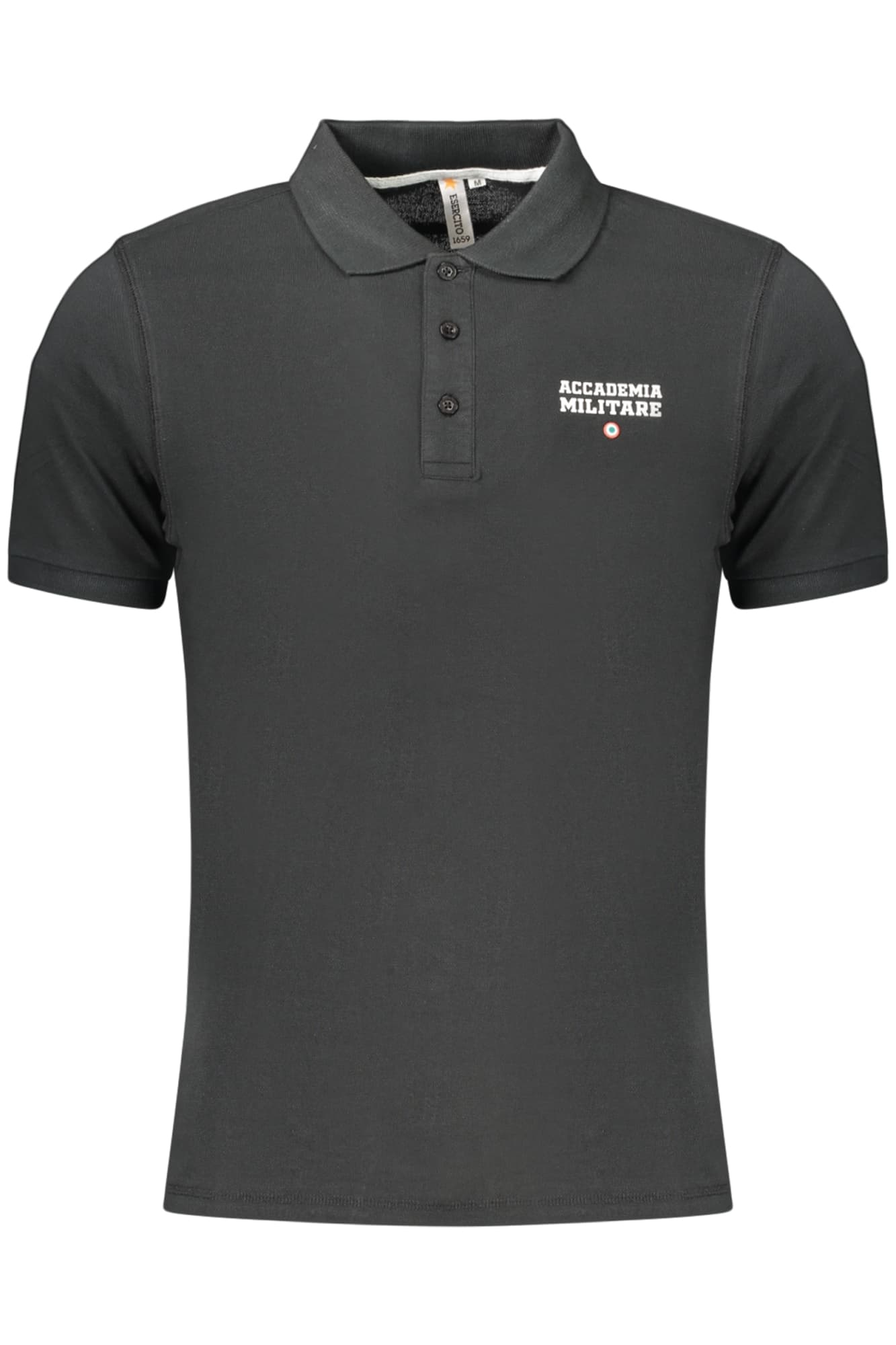 ACCADEMIA MILITARE POLO MANICHE CORTE UOMO NERO - Immagine 1