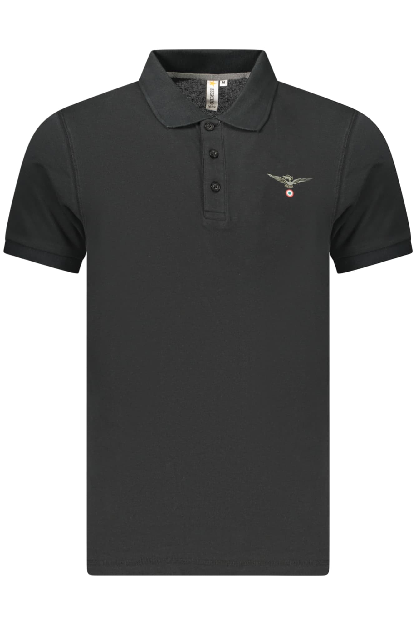 ACCADEMIA MILITARE POLO MANICHE CORTE UOMO NERO - Immagine 1