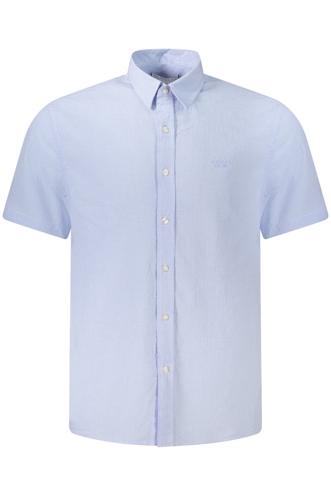 GUESS JEANS CAMICIA MANICHE CORTE UOMO AZZURRO - Immagine 1