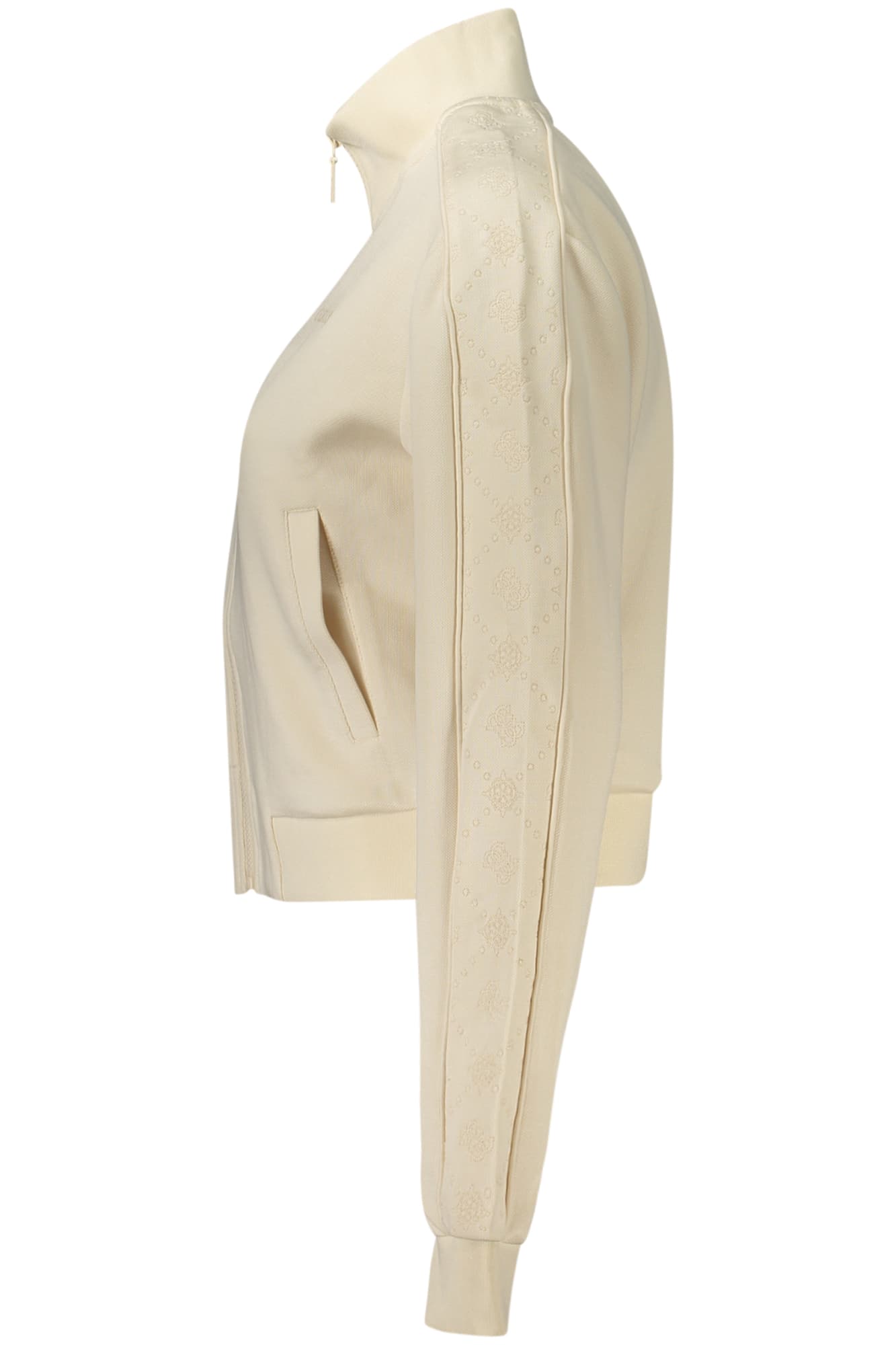 GUESS JEANS FELPA CON ZIP DONNA BEIGE - Miniatura 3