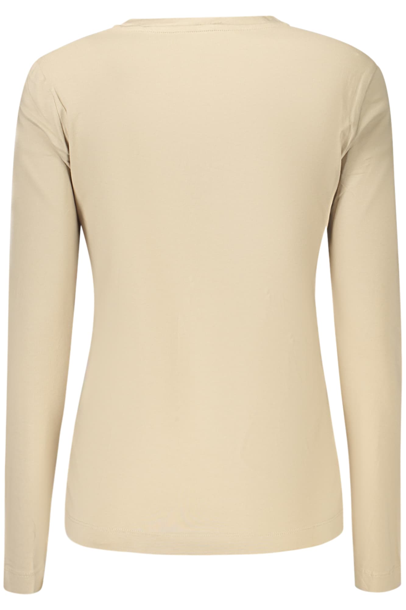 GUESS JEANS T-SHIRT MANICHE LUNGHE DONNA BEIGE - Miniatura 2