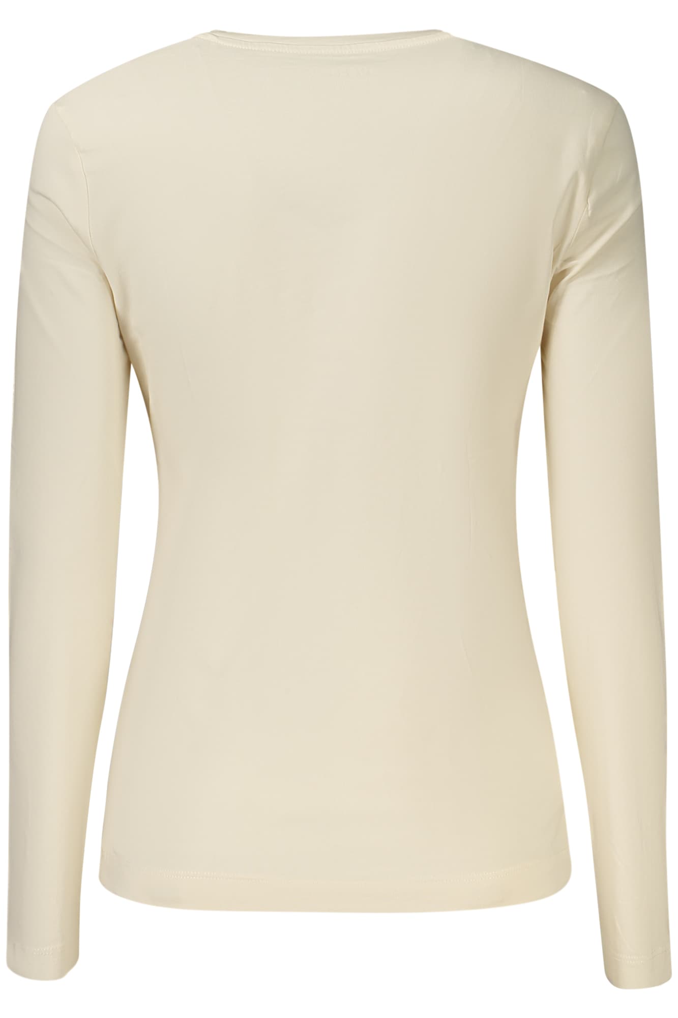 GUESS JEANS T-SHIRT MANICHE LUNGHE DONNA BEIGE - Miniatura 2