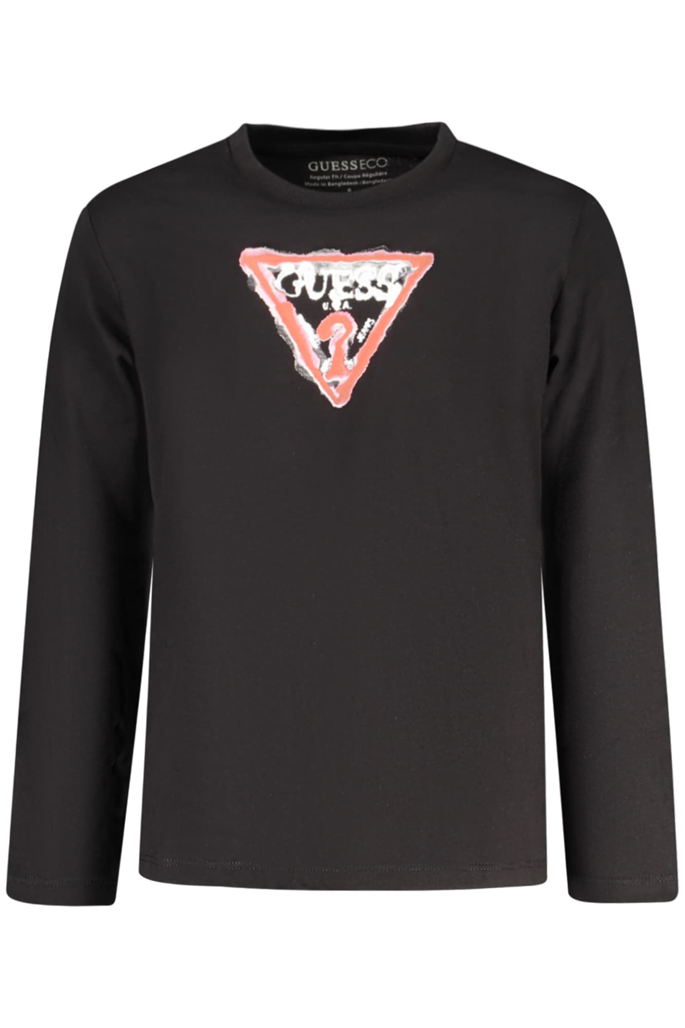 GUESS JEANS T-SHIRT MANICHE LUNGHE BAMBINO NERO - Immagine 1