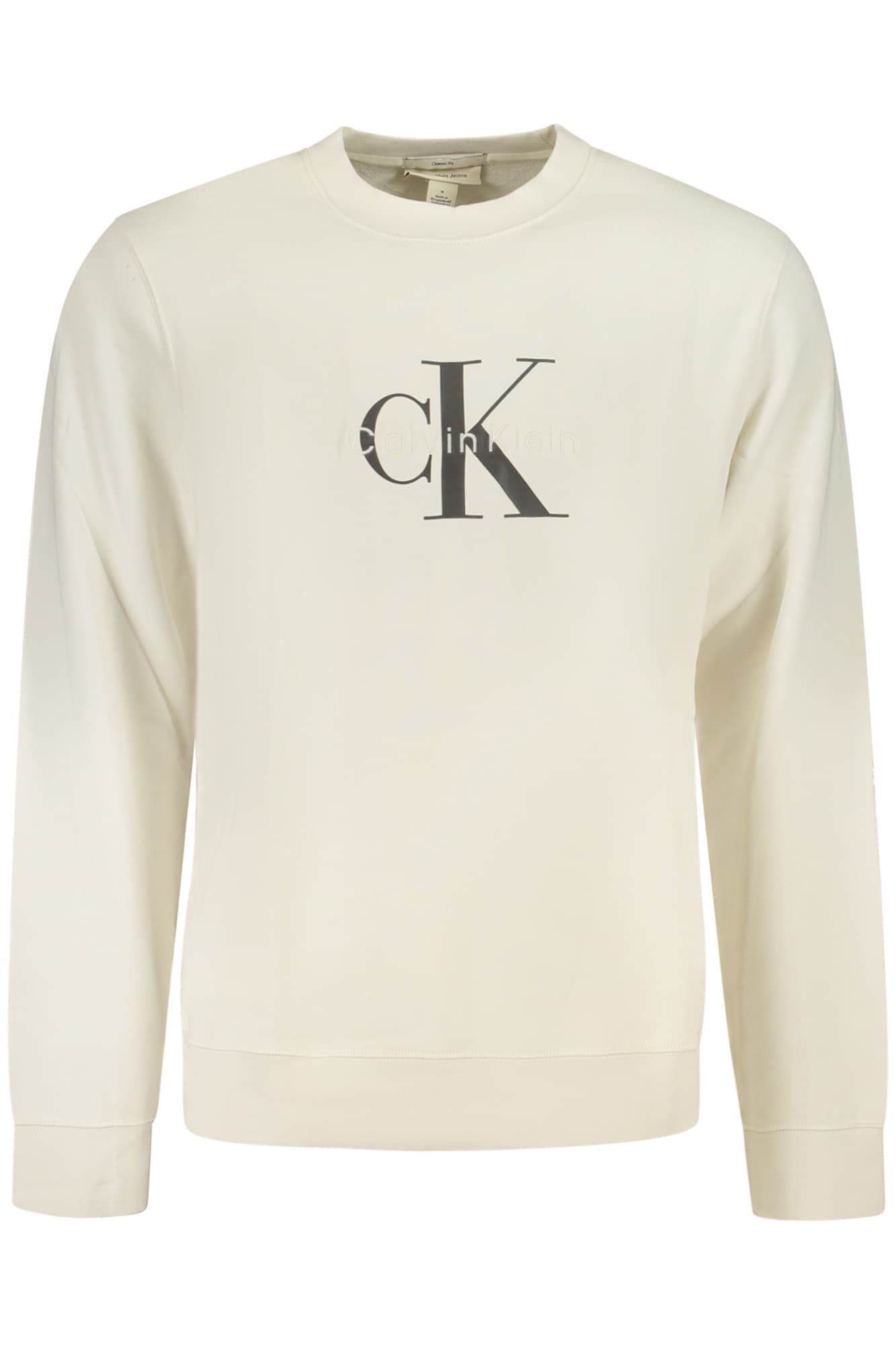 CALVIN KLEIN FELPA SENZA ZIP UOMO BIANCO - Immagine 1