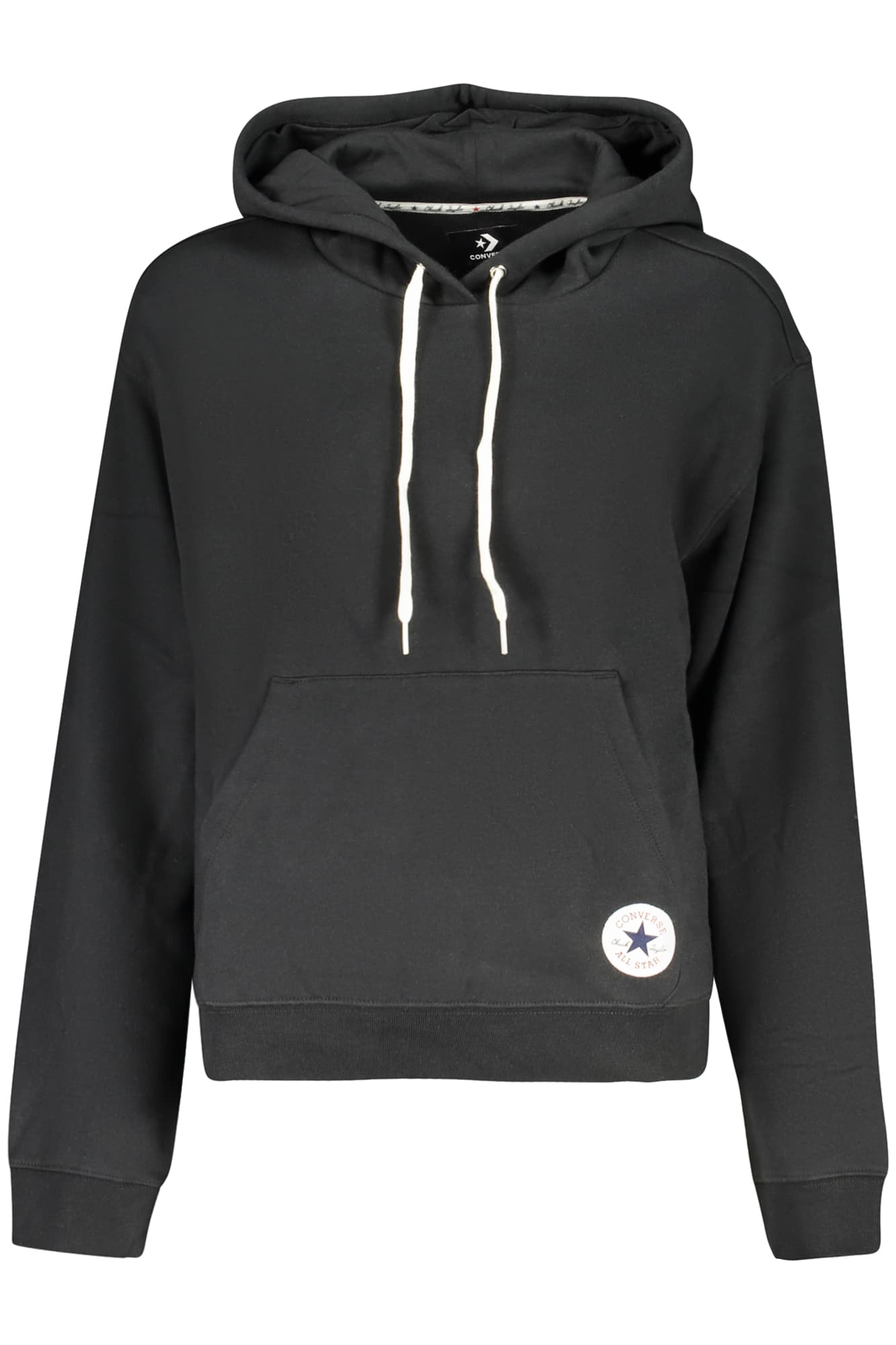CONVERSE FELPA SENZA ZIP DONNA NERO - Immagine 1