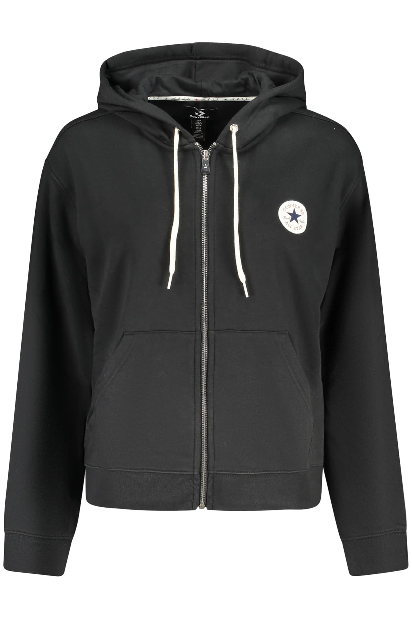 CONVERSE FELPA CON ZIP DONNA NERO - Immagine 1