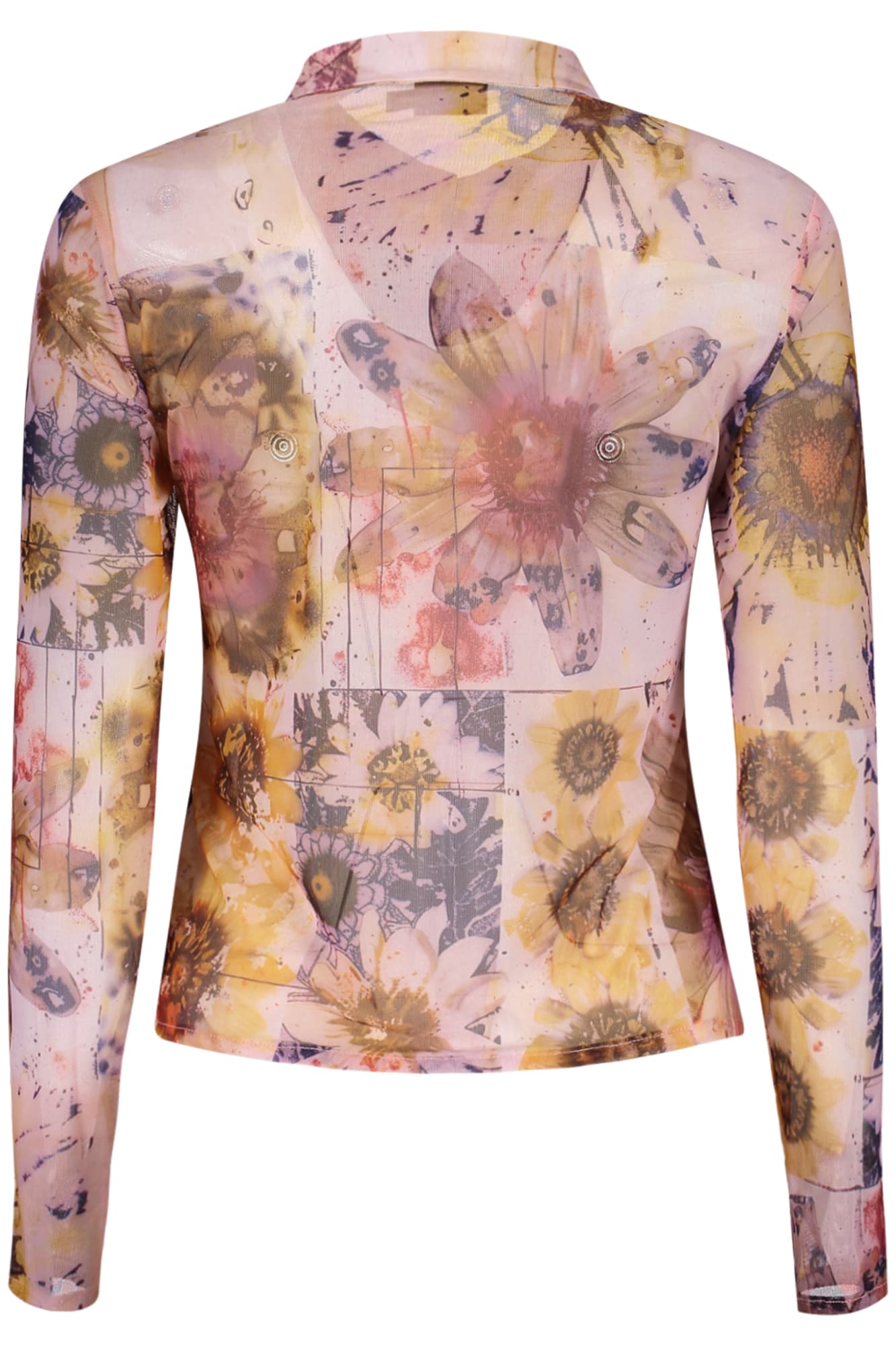 DESIGUAL CAMICIA MANICHE LUNGHE DONNA ROSA - Miniatura 2