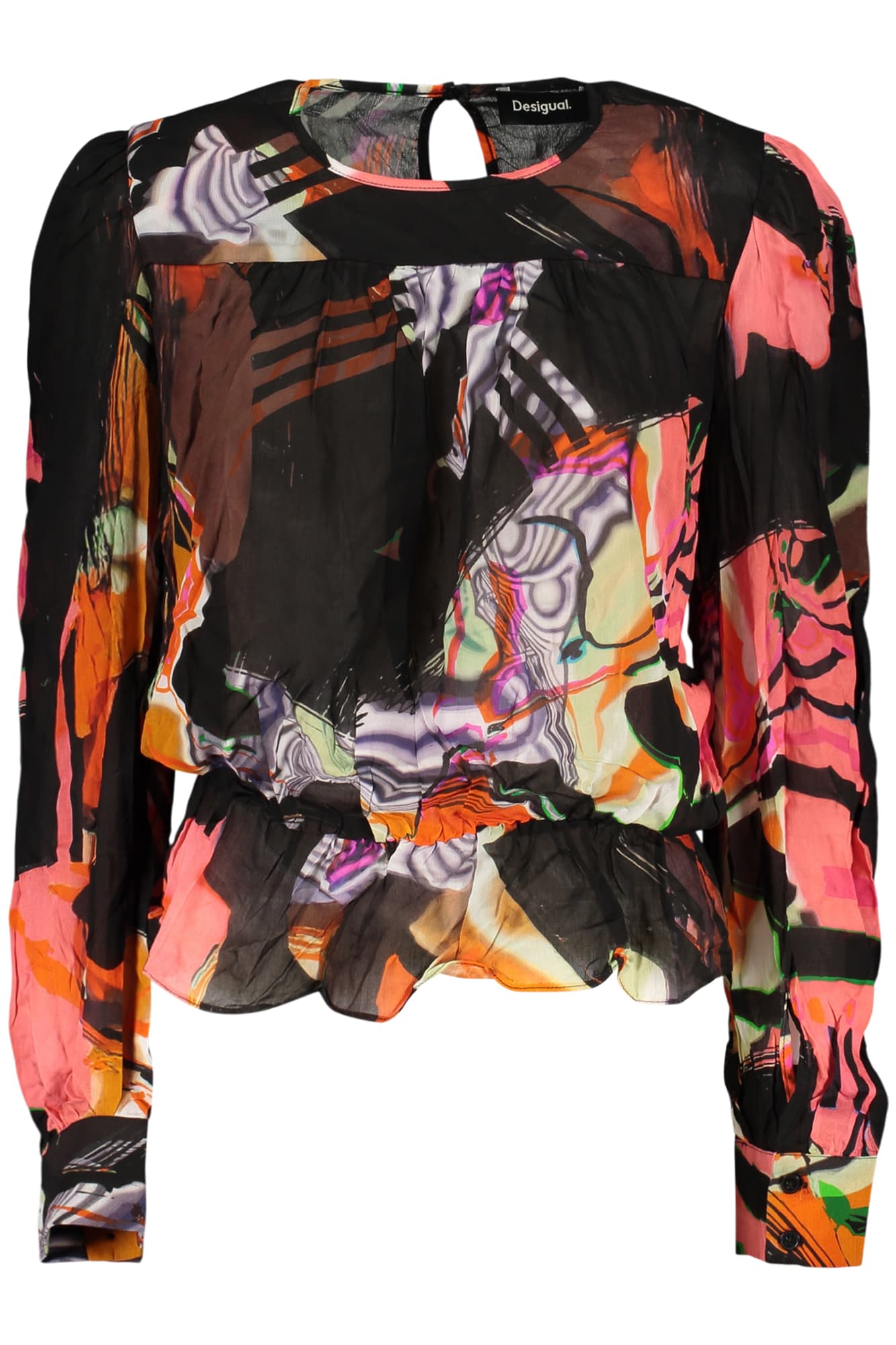 DESIGUAL CAMICIA MANICHE LUNGHE DONNA NERO - Immagine 1