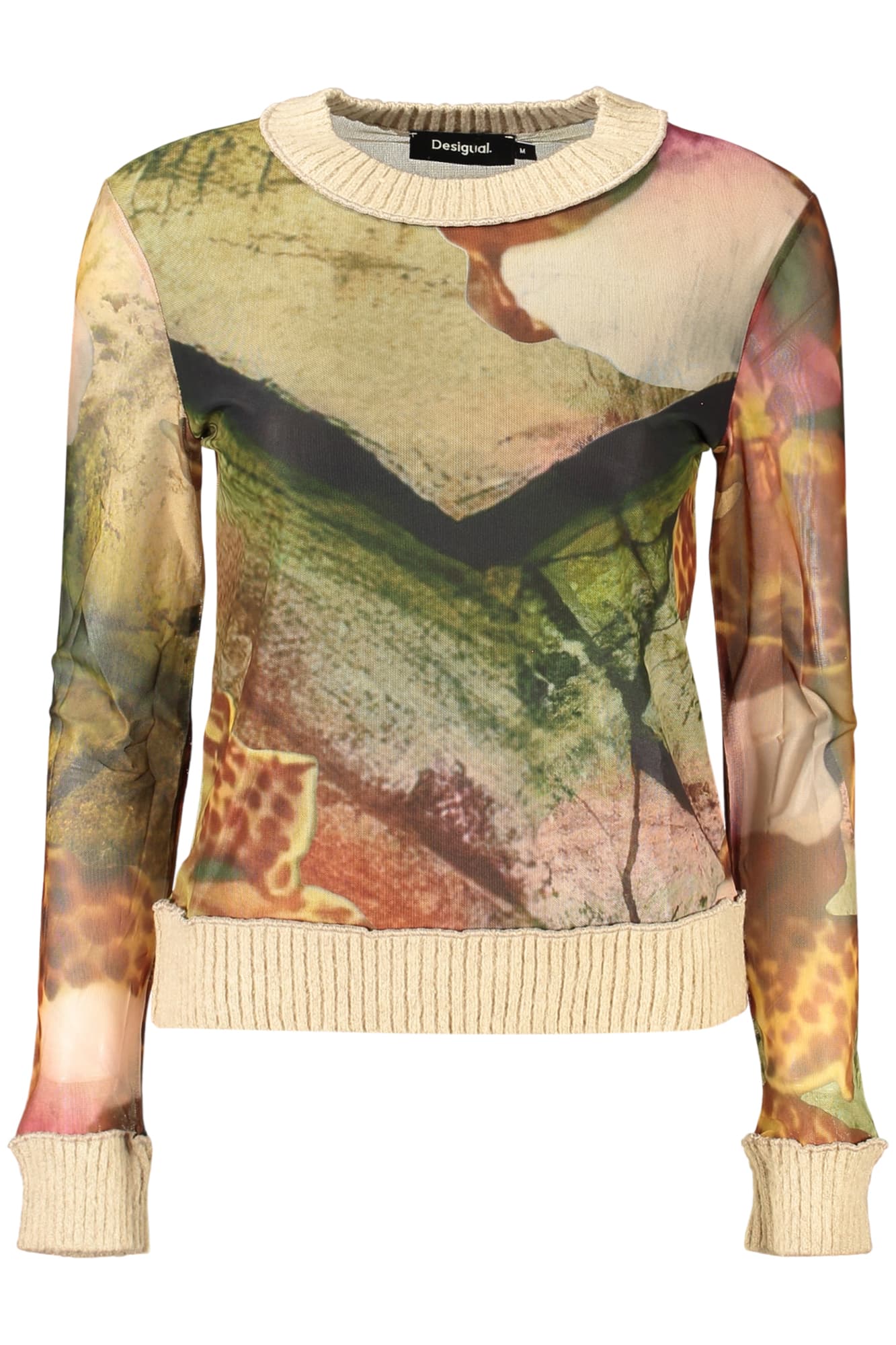 DESIGUAL MAGLIA DONNA BEIGE - Immagine 1
