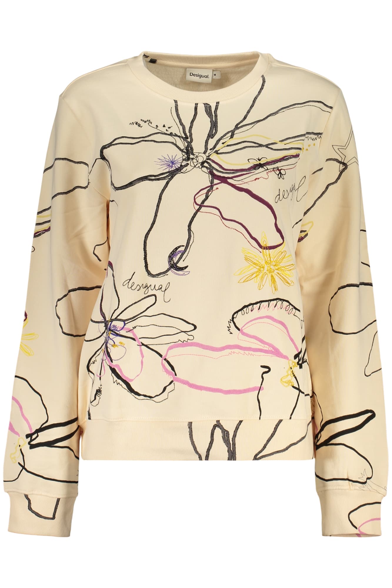 DESIGUAL FELPA SENZA ZIP DONNA ROSA - Immagine 1