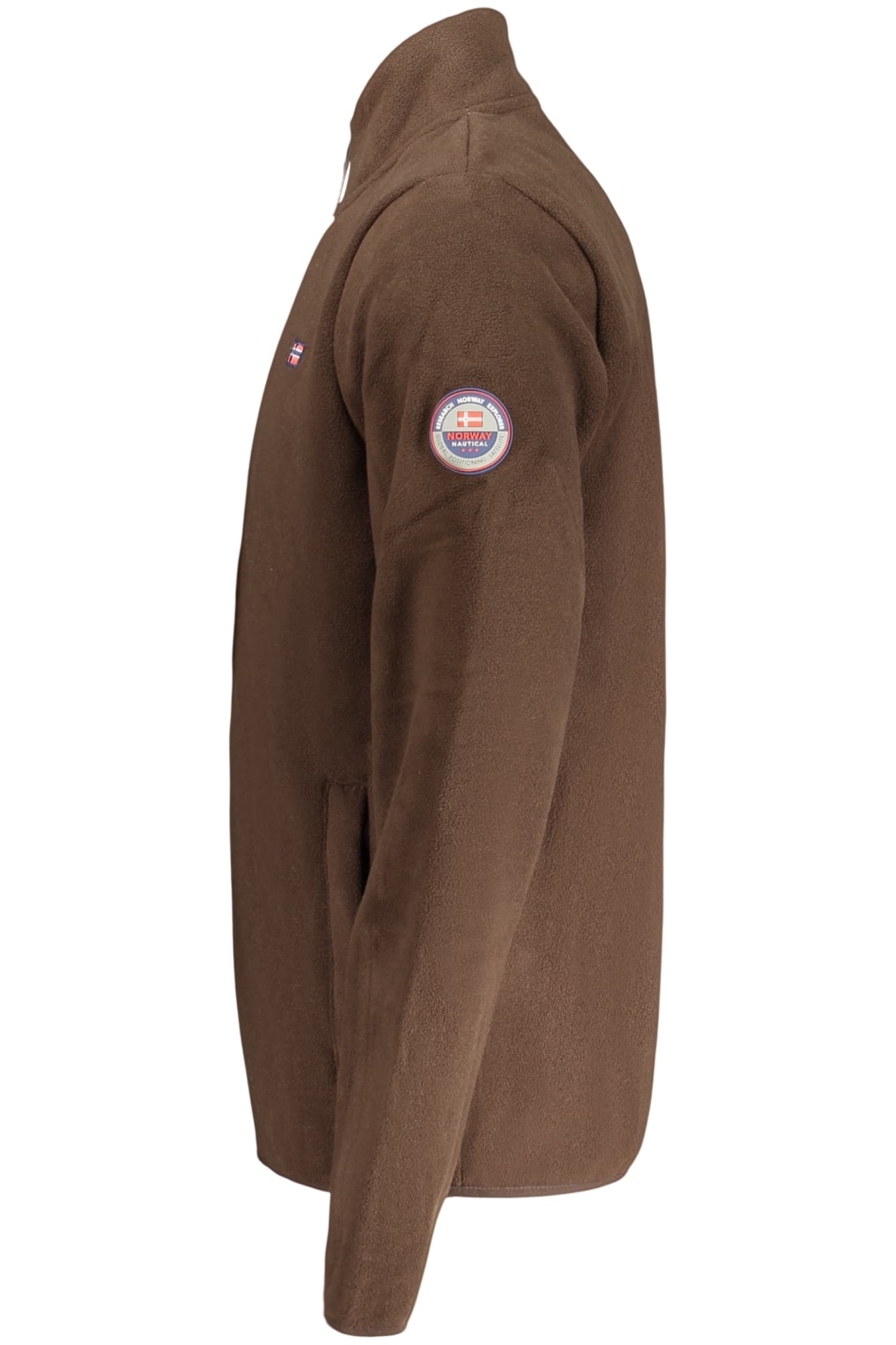NORWAY 1963 FELPA CON ZIP UOMO MARRONE - Miniatura 3