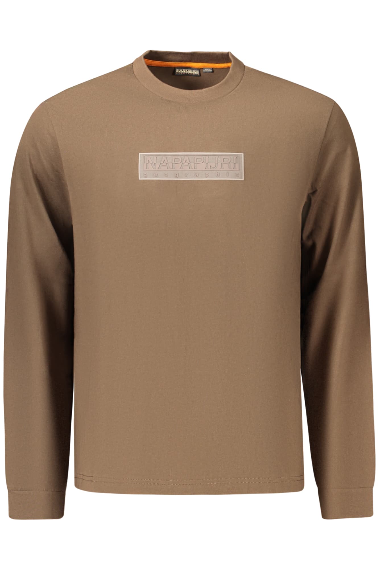 NAPAPIJRI T-SHIRT MANICHE LUNGHE UOMO MARRONE