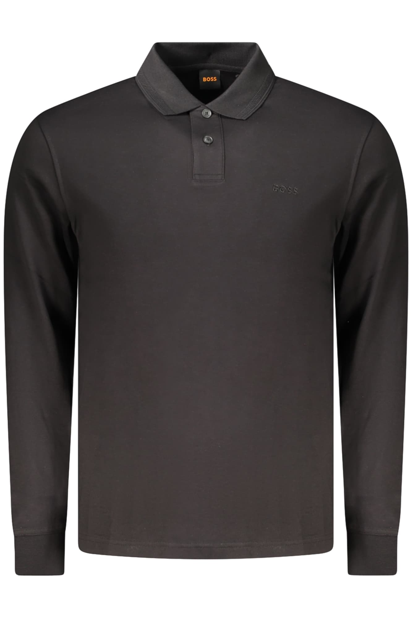 BOSS POLO MANICHE LUNGHE UOMO NERO - Immagine 1