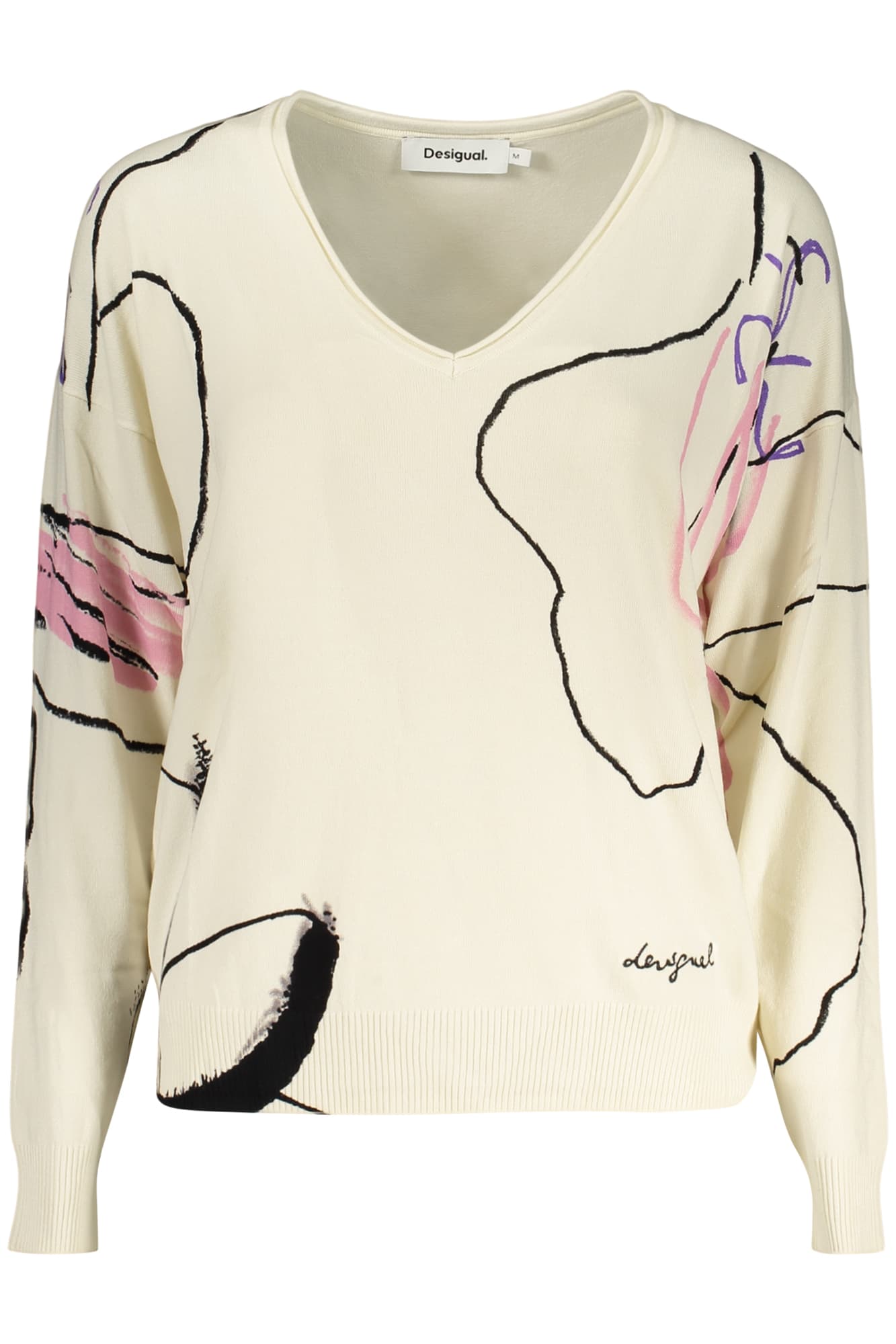 DESIGUAL MAGLIA DONNA BIANCO - Immagine 1